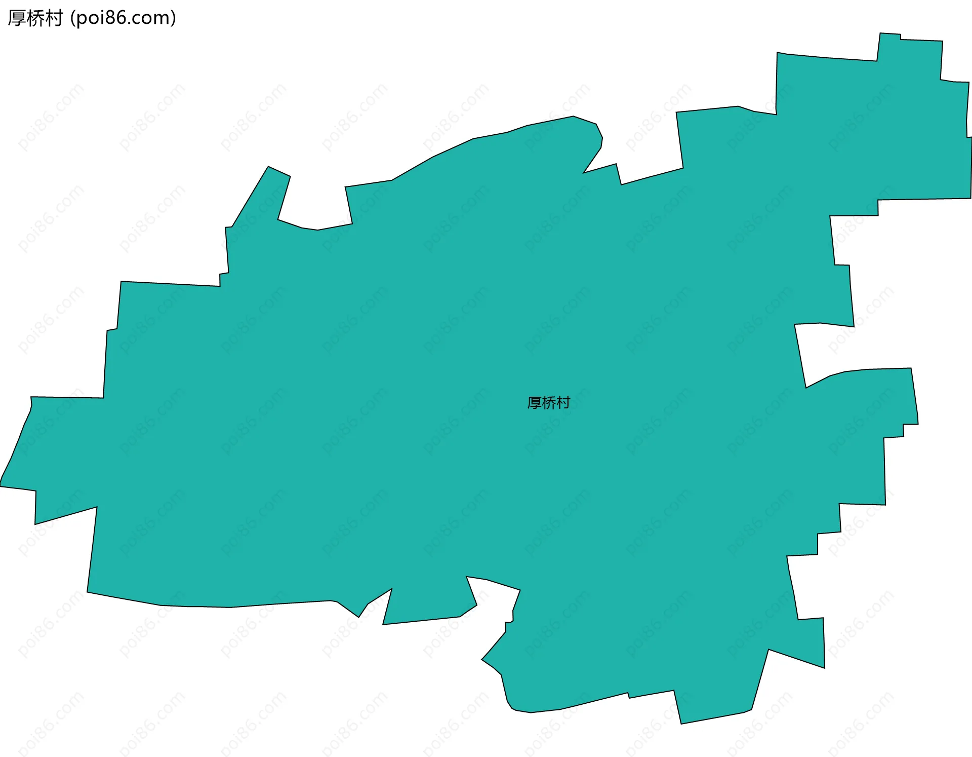 厚桥村边界地图