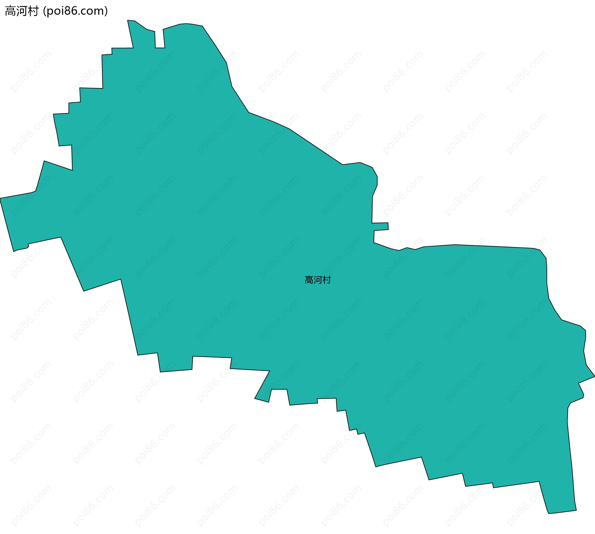 高河村边界地图