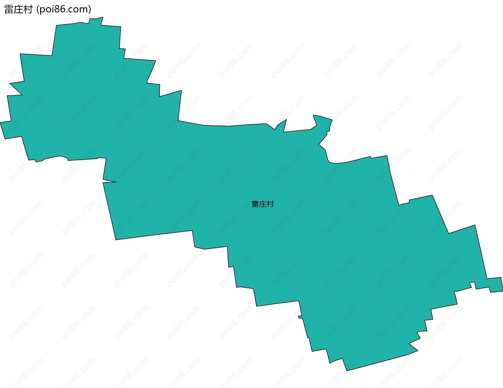 雷庄村边界地图