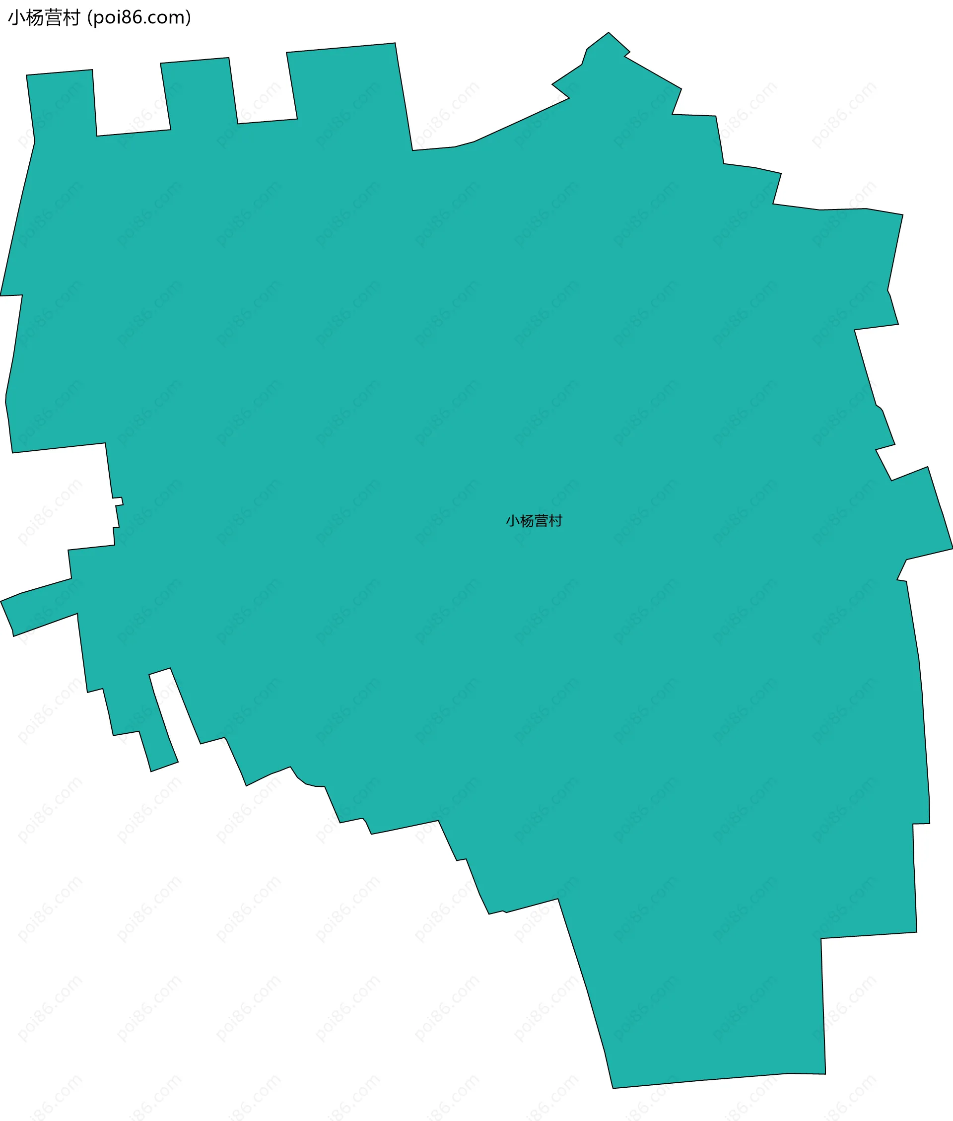 小杨营村边界地图