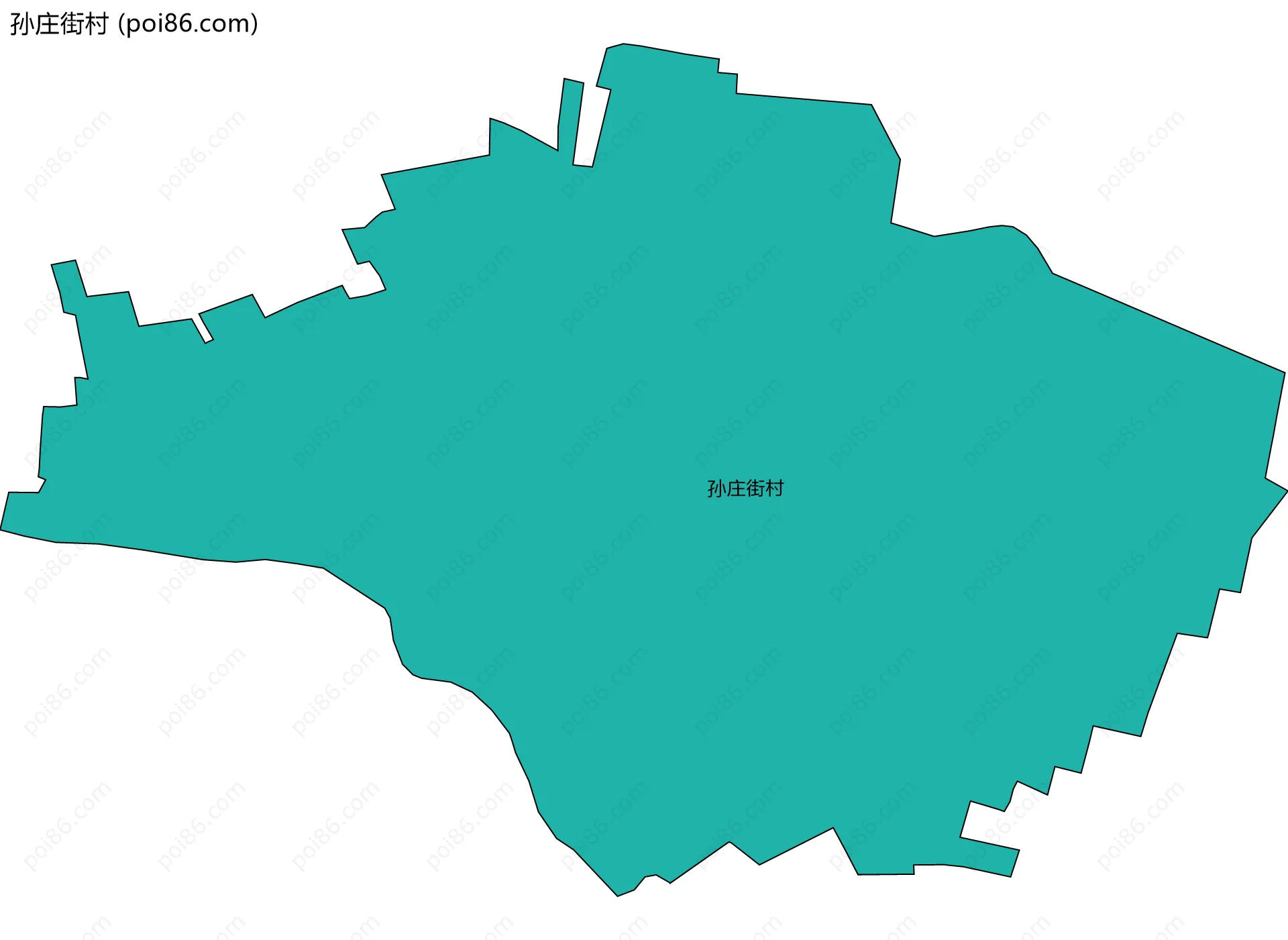 孙庄街村边界地图