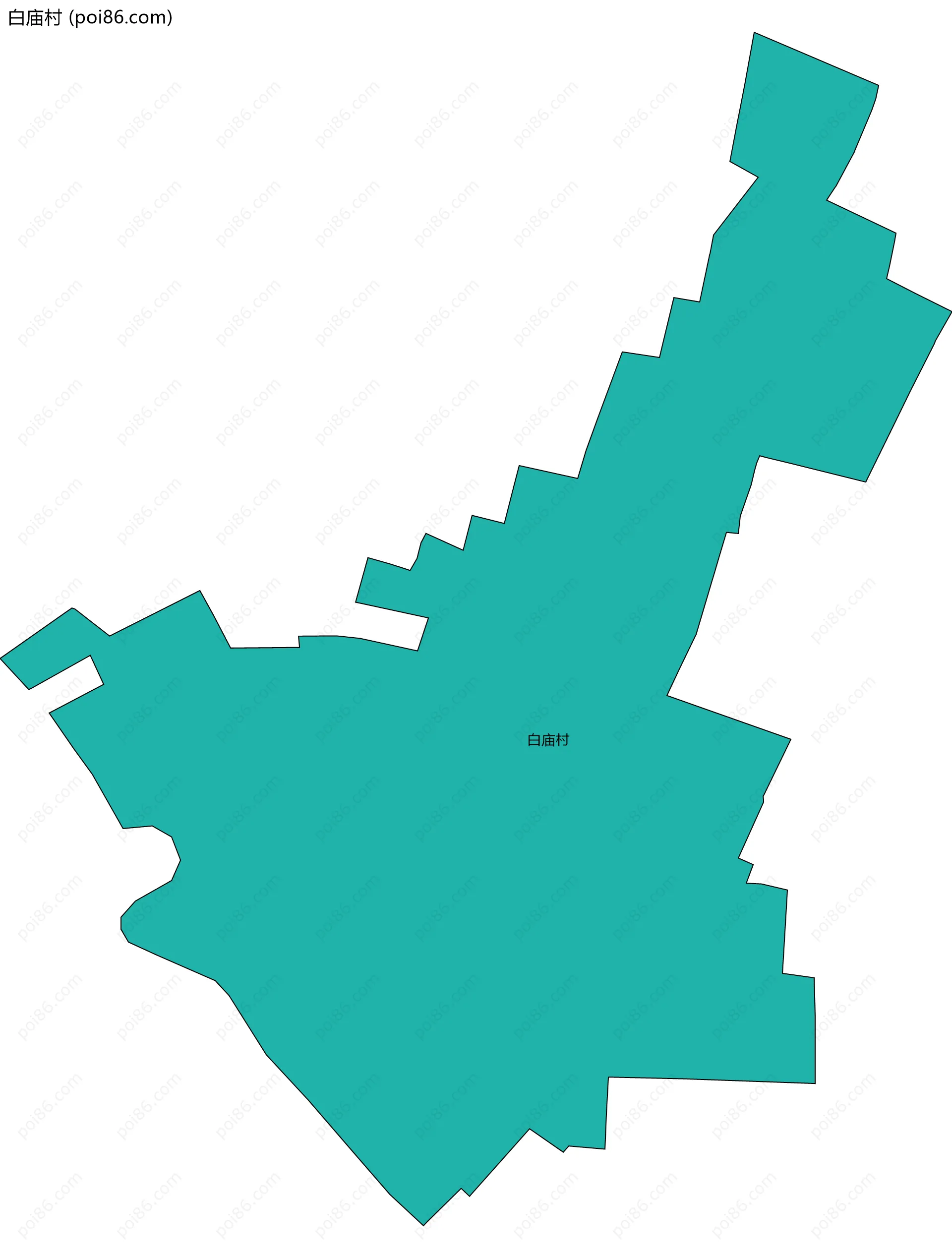 白庙村边界地图