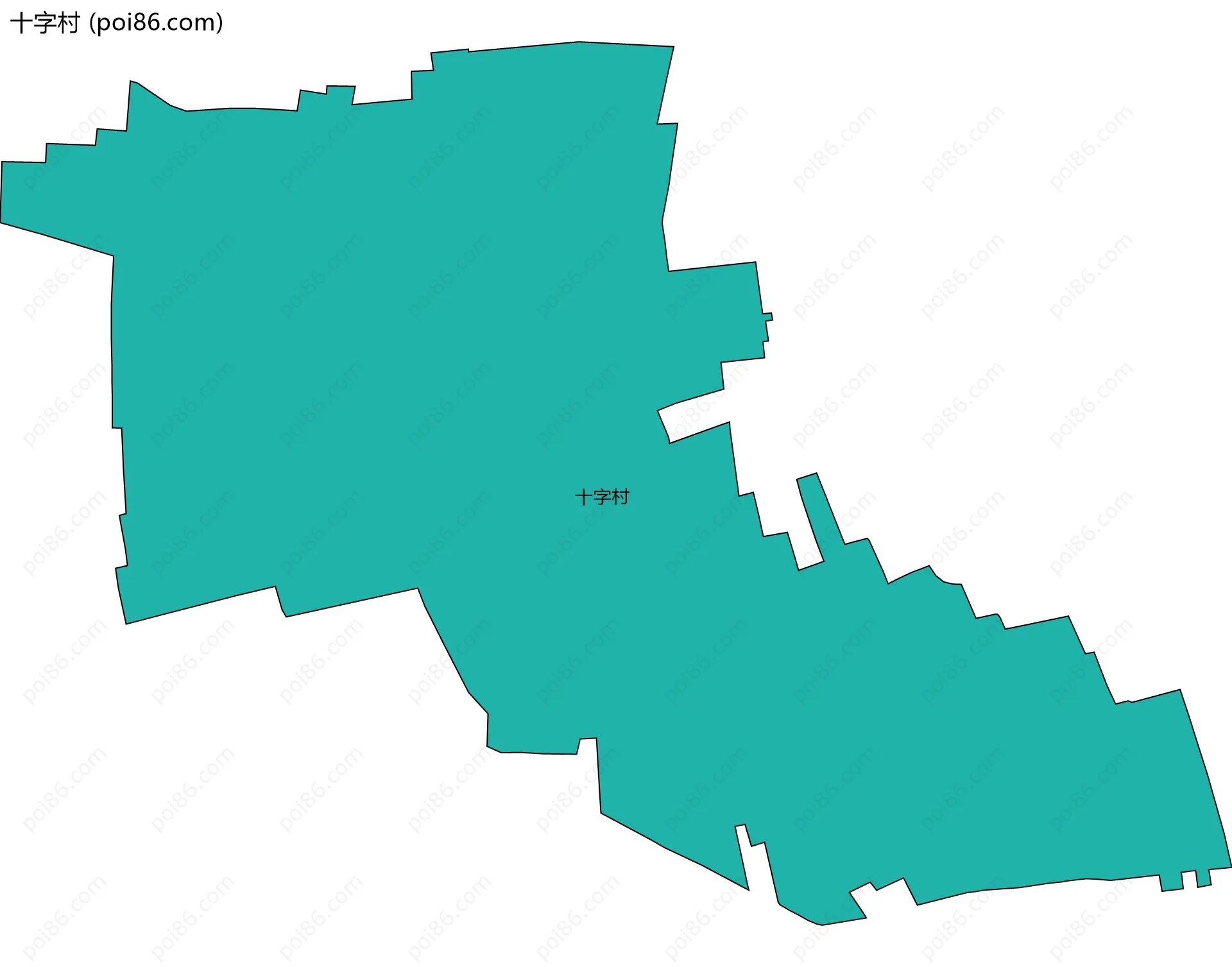 十字村边界地图