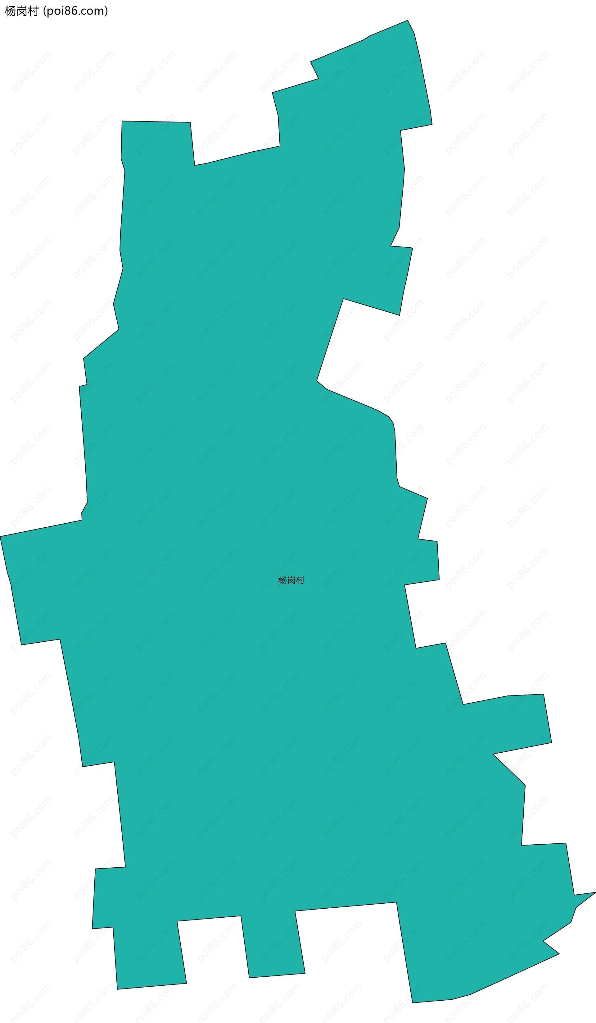 杨岗村边界地图