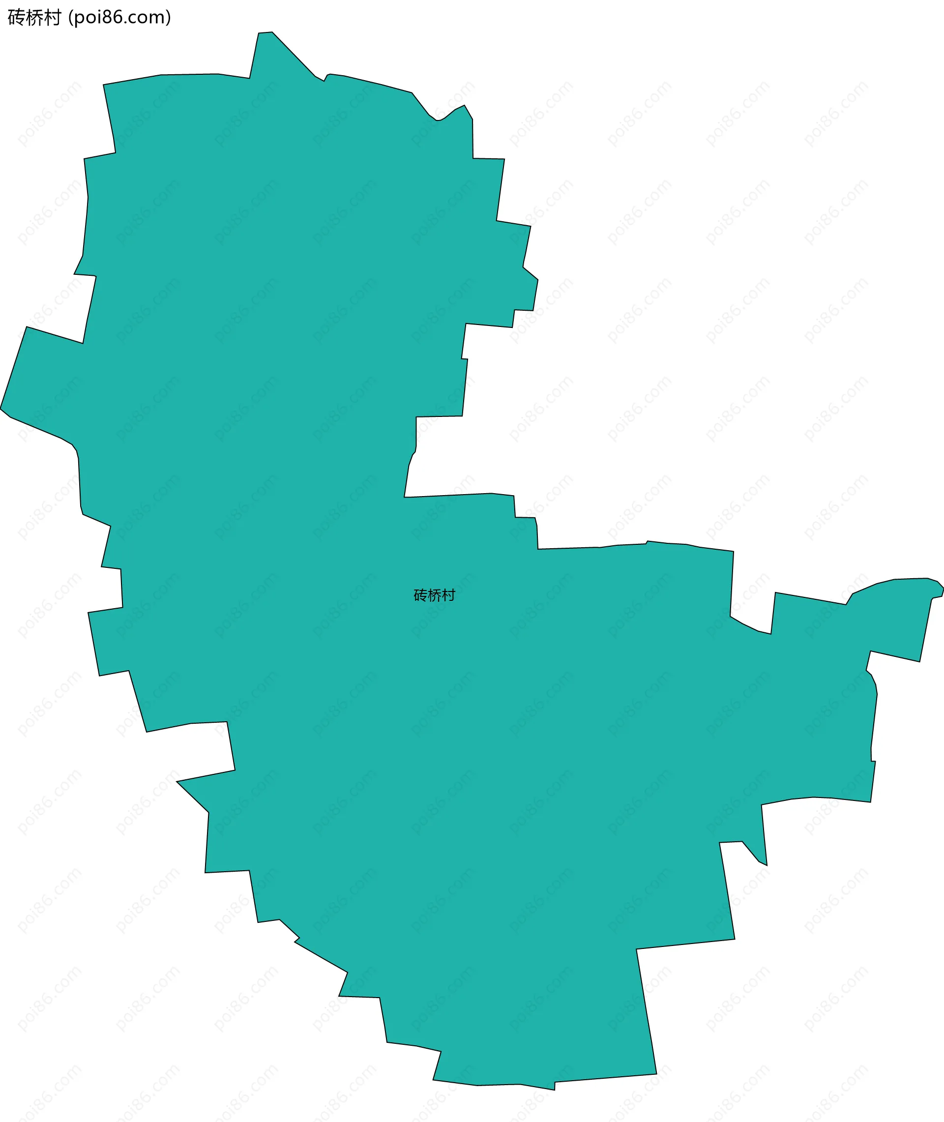 砖桥村边界地图