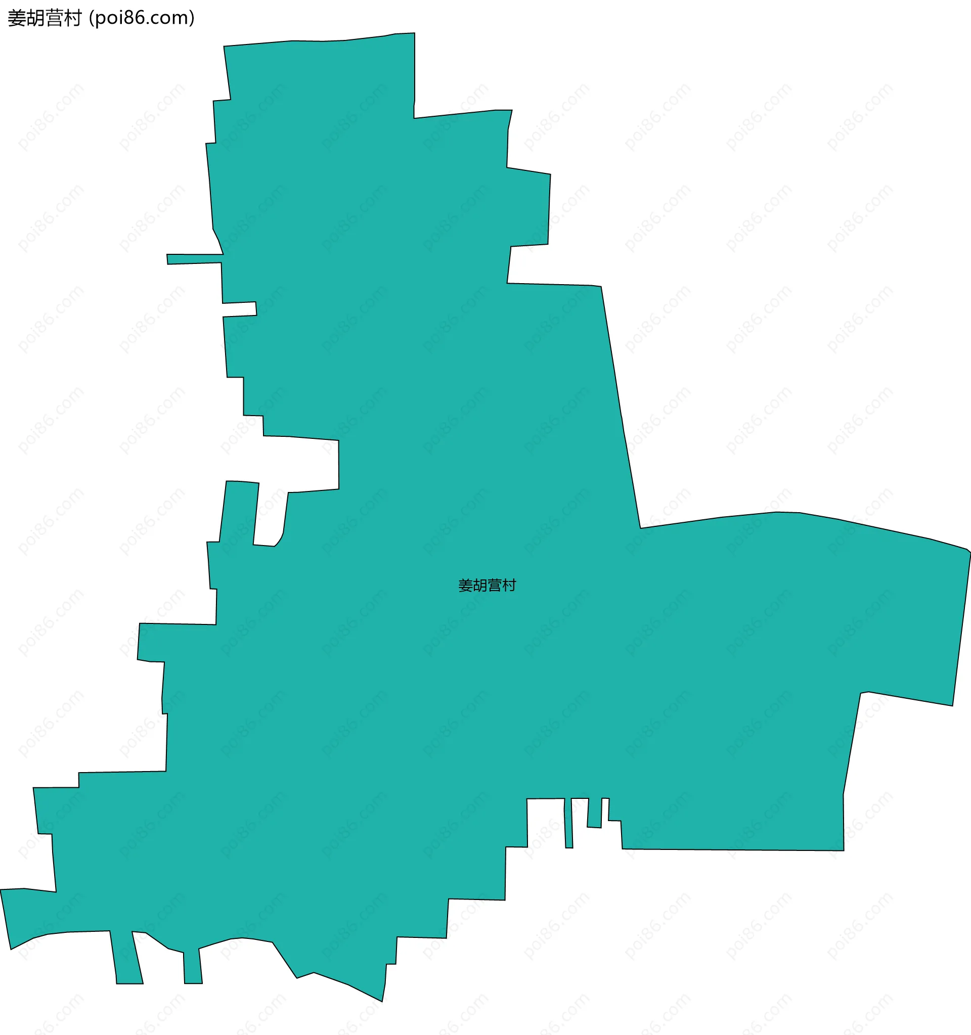 姜胡营村边界地图