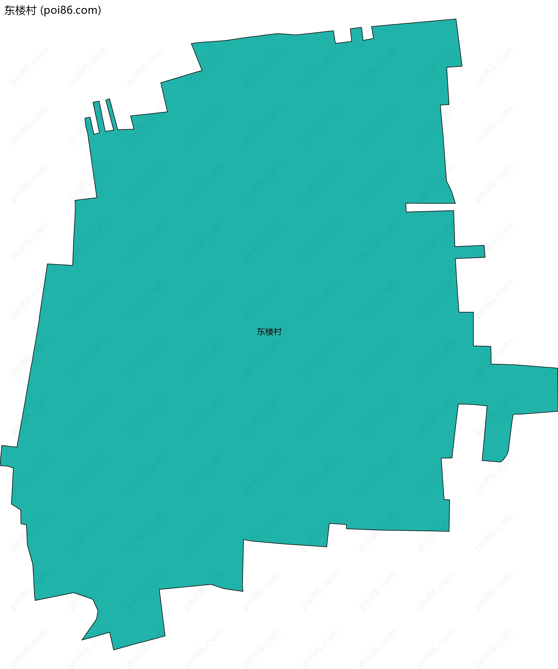 东楼村边界地图