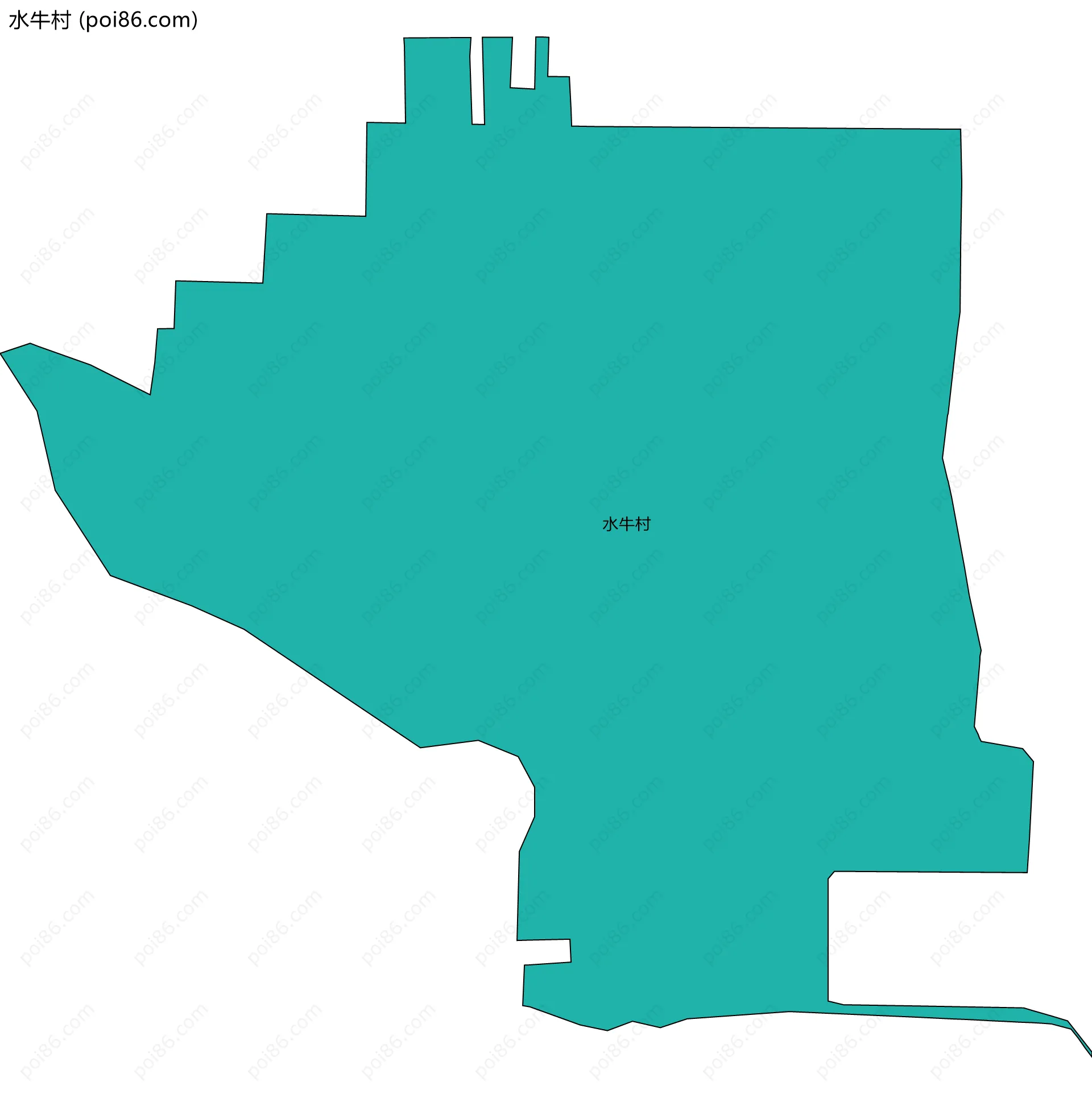 水牛村边界地图