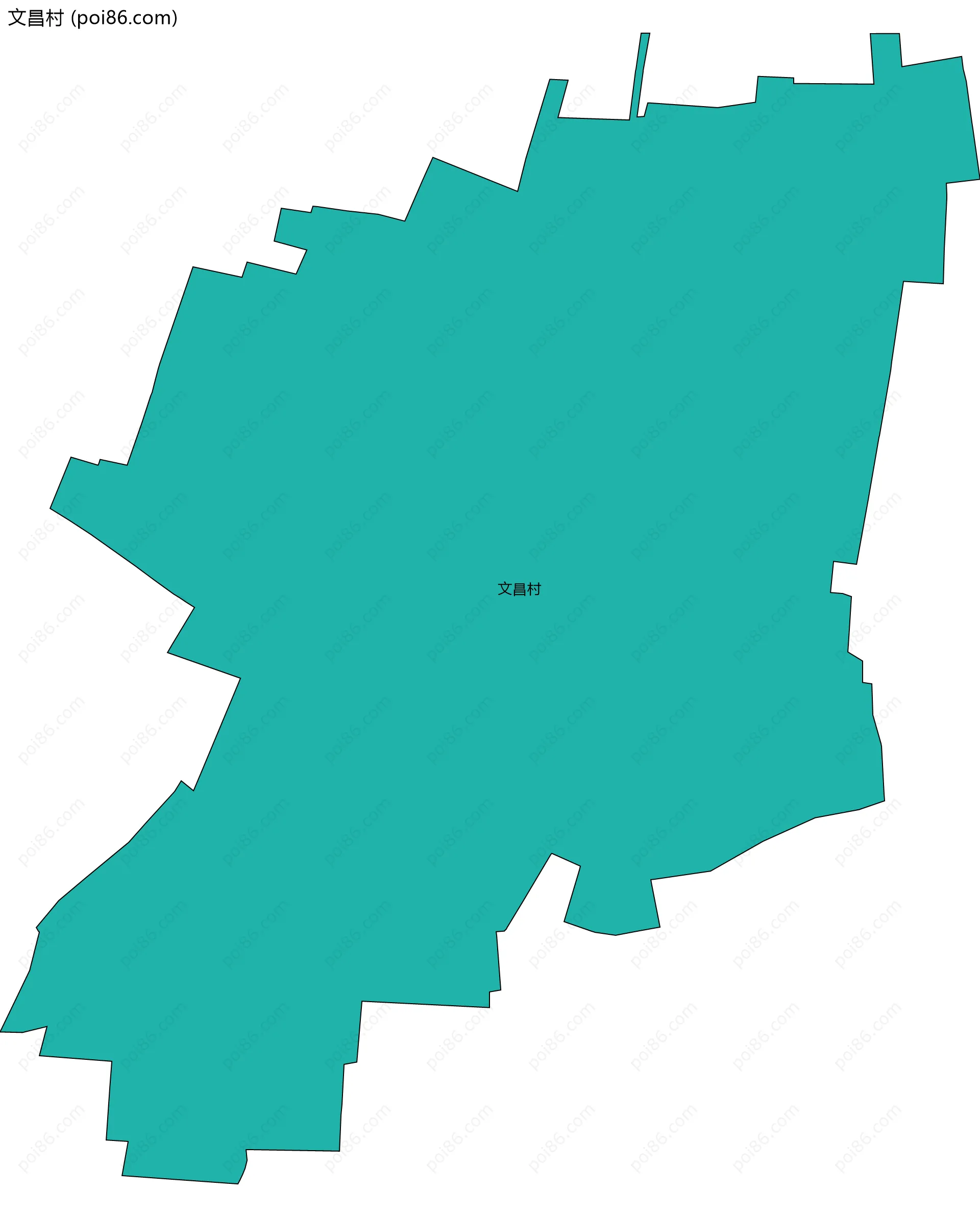 文昌村边界地图