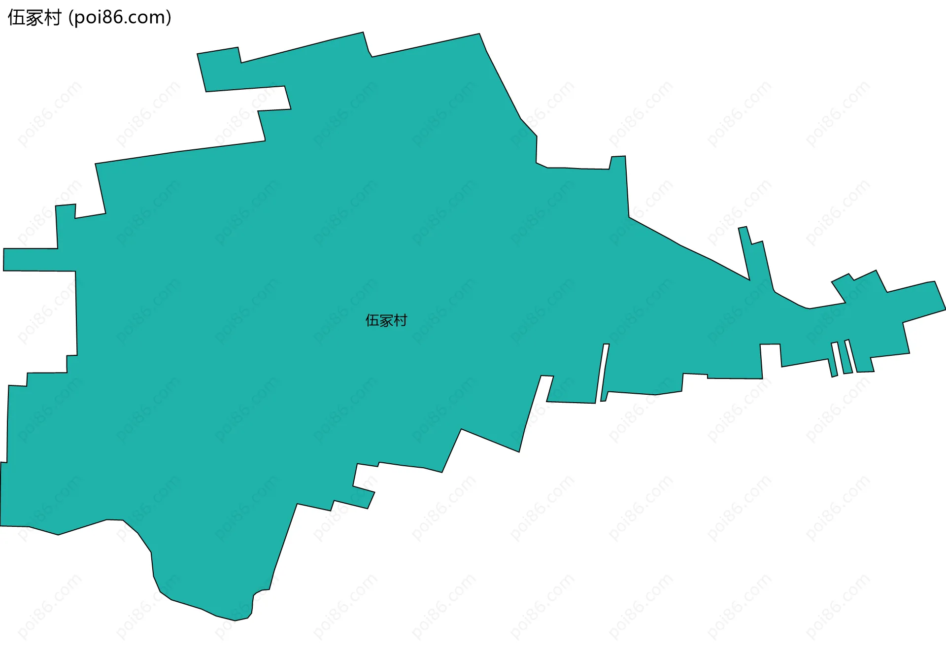 伍冢村边界地图