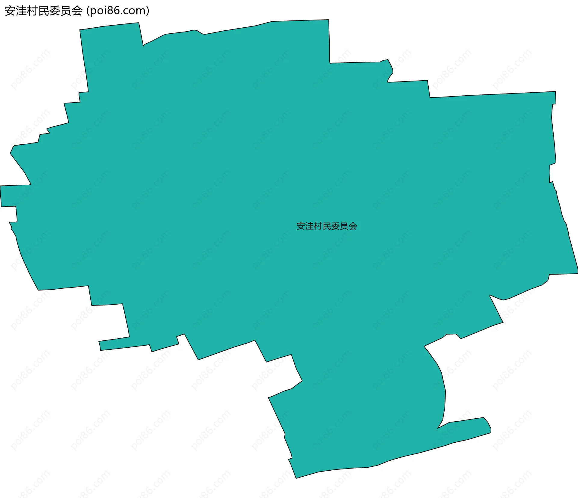 安洼村民委员会边界地图