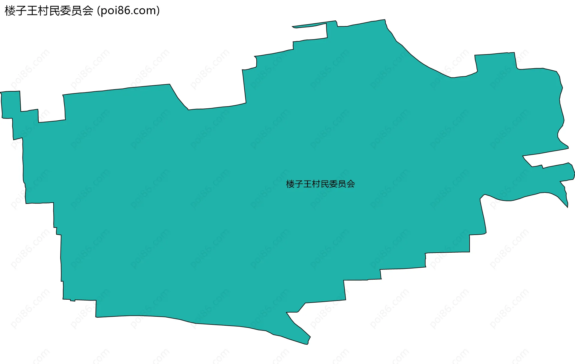 楼子王村民委员会边界地图