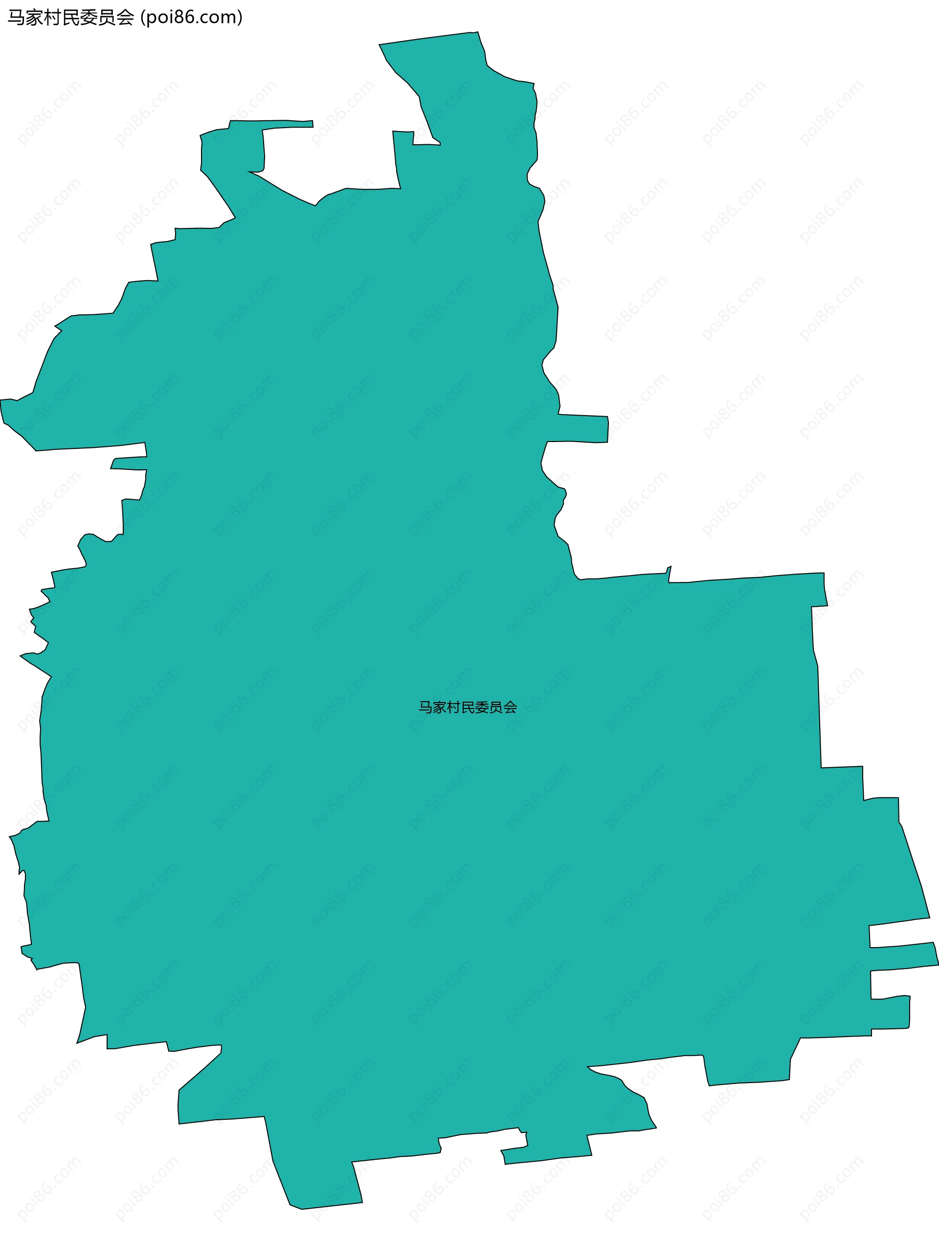 马家村民委员会边界地图