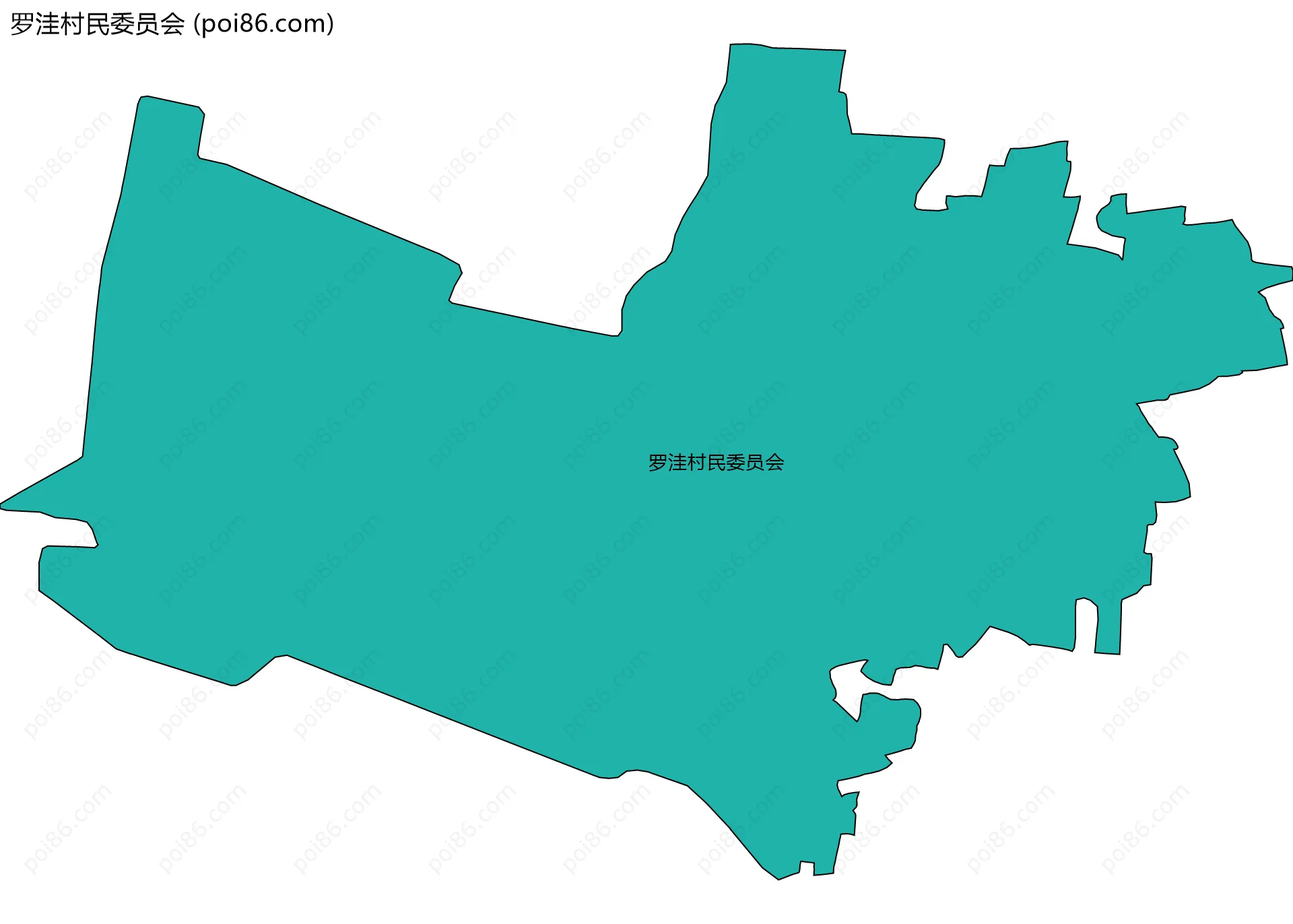 罗洼村民委员会边界地图