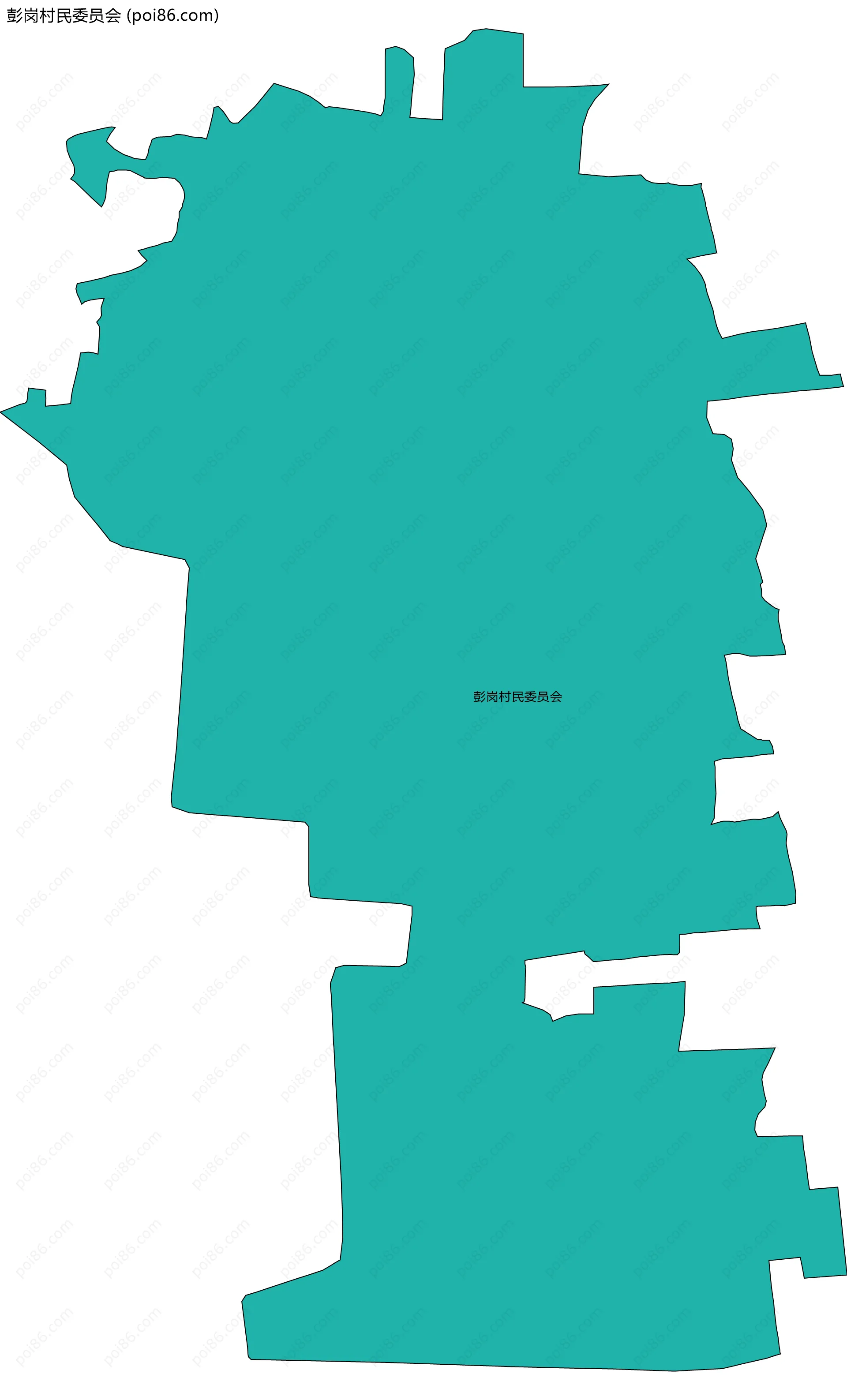 彭岗村民委员会边界地图