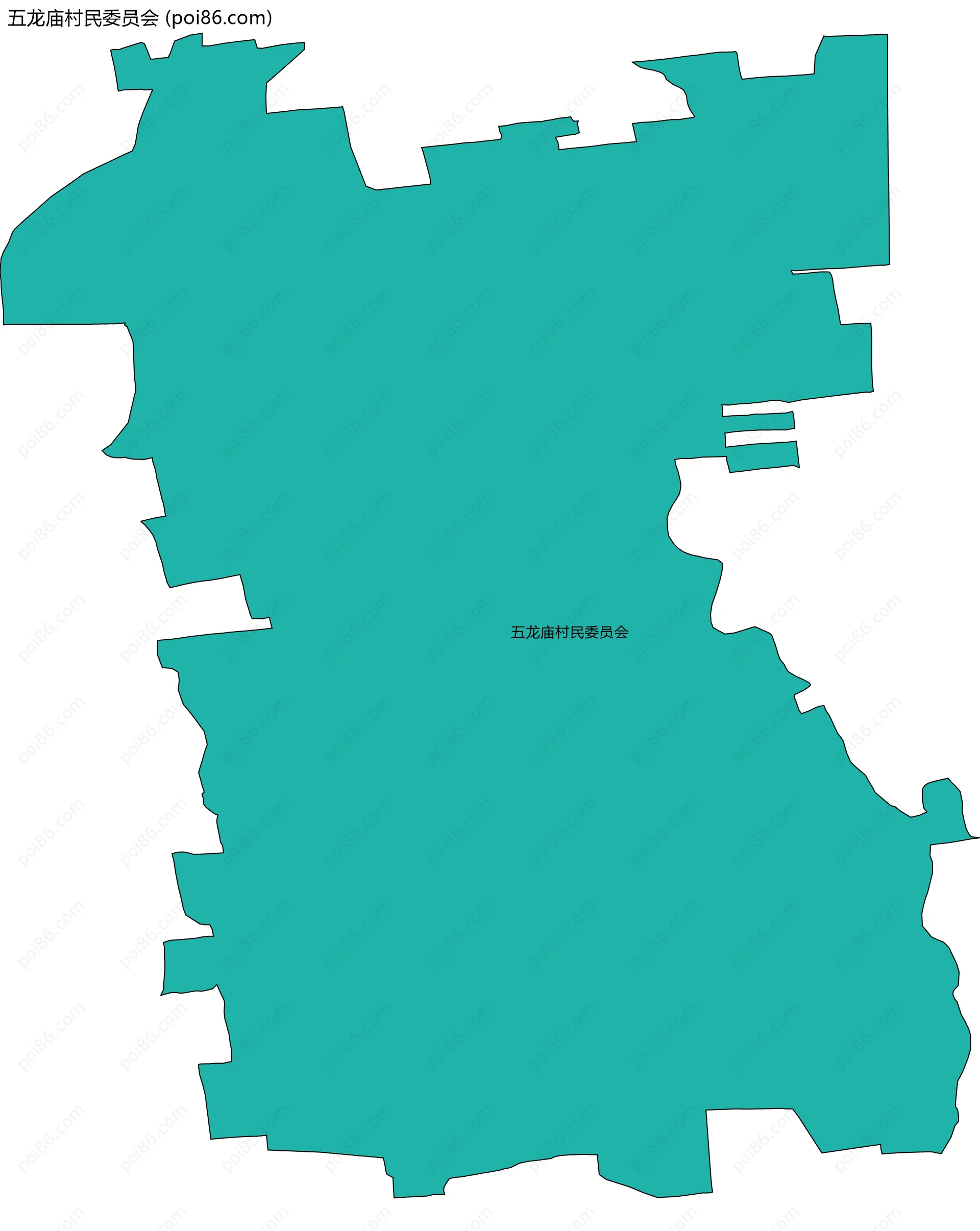 五龙庙村民委员会边界地图