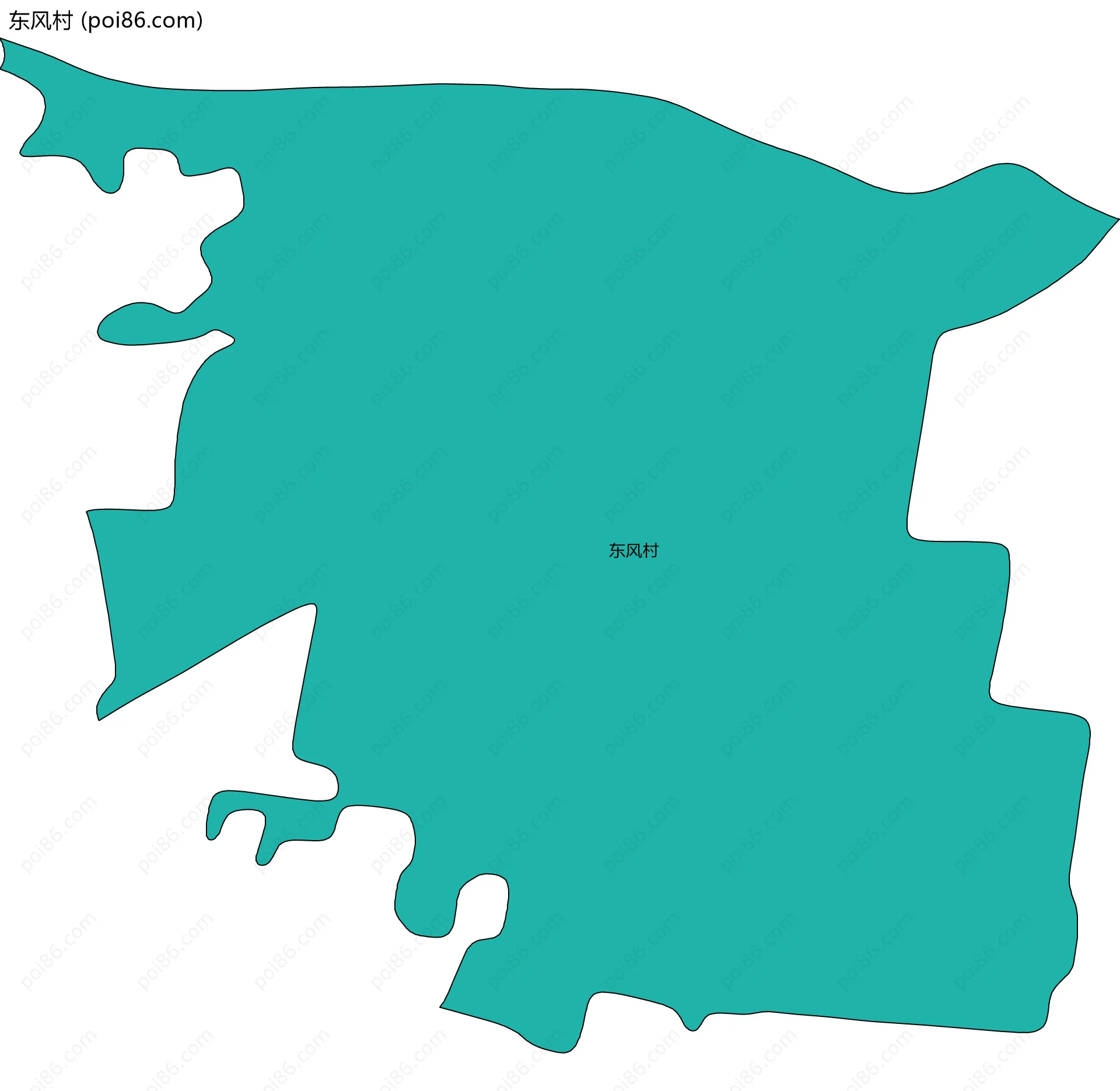 东风村边界地图