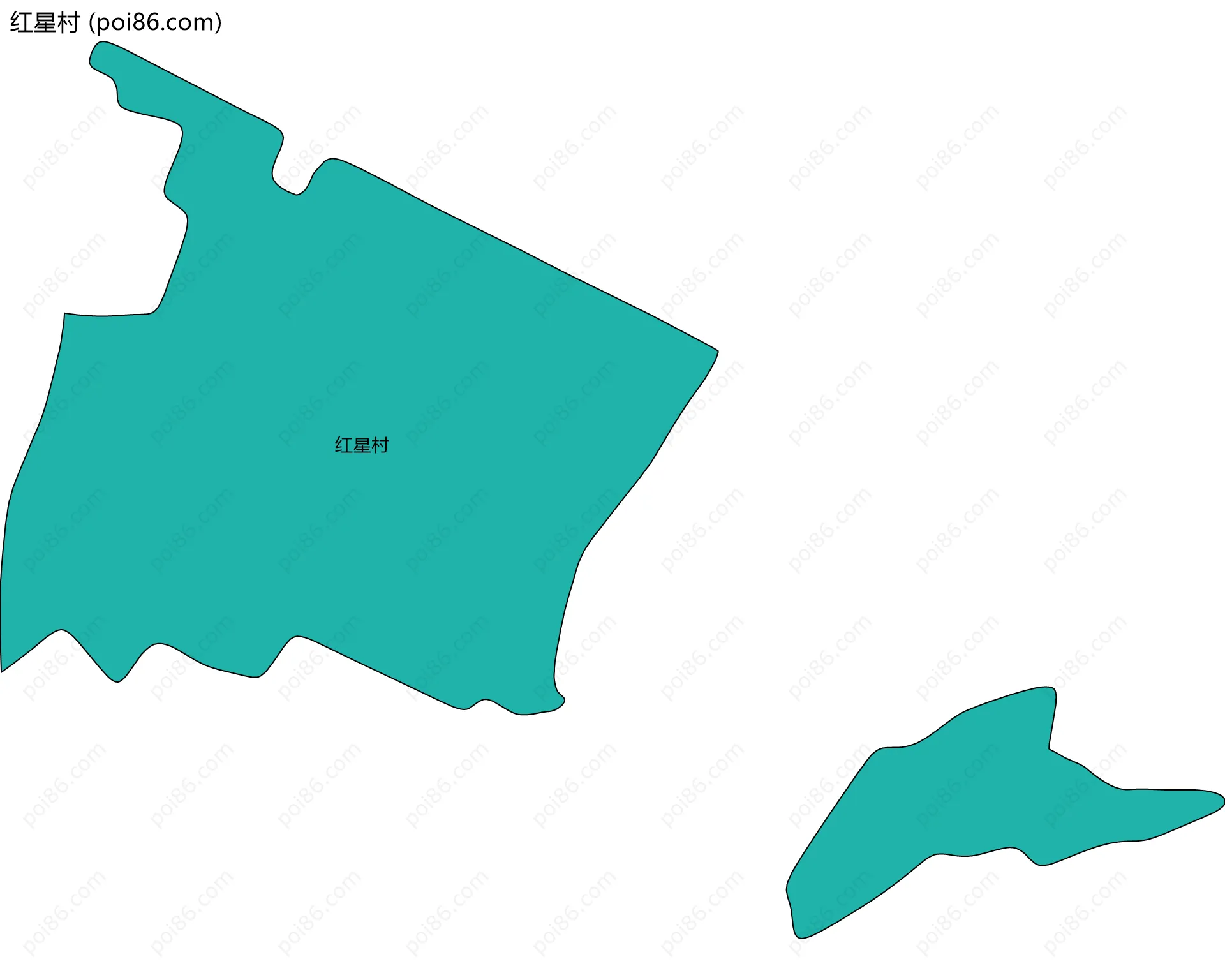 红星村边界地图