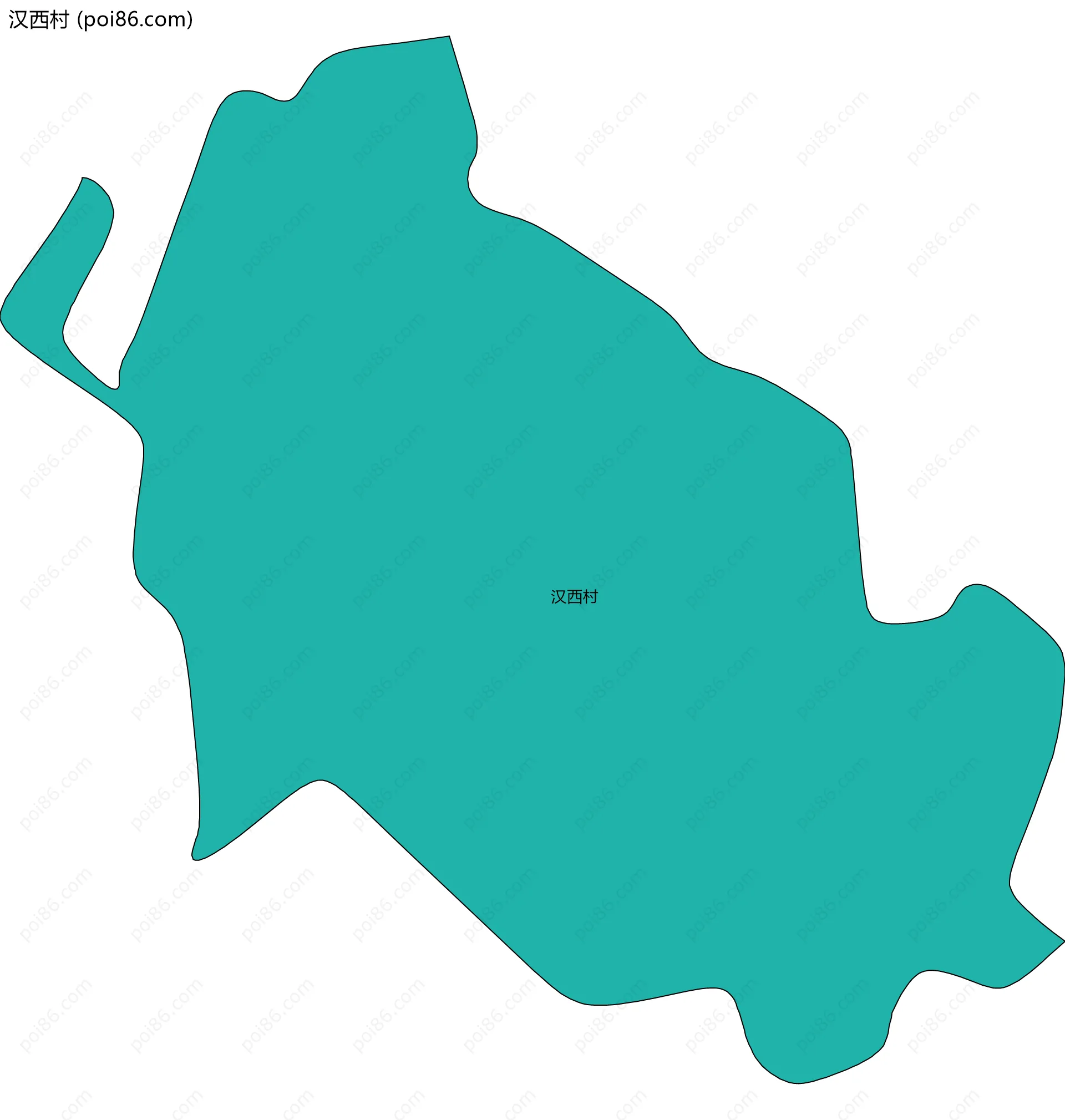 汉西村边界地图