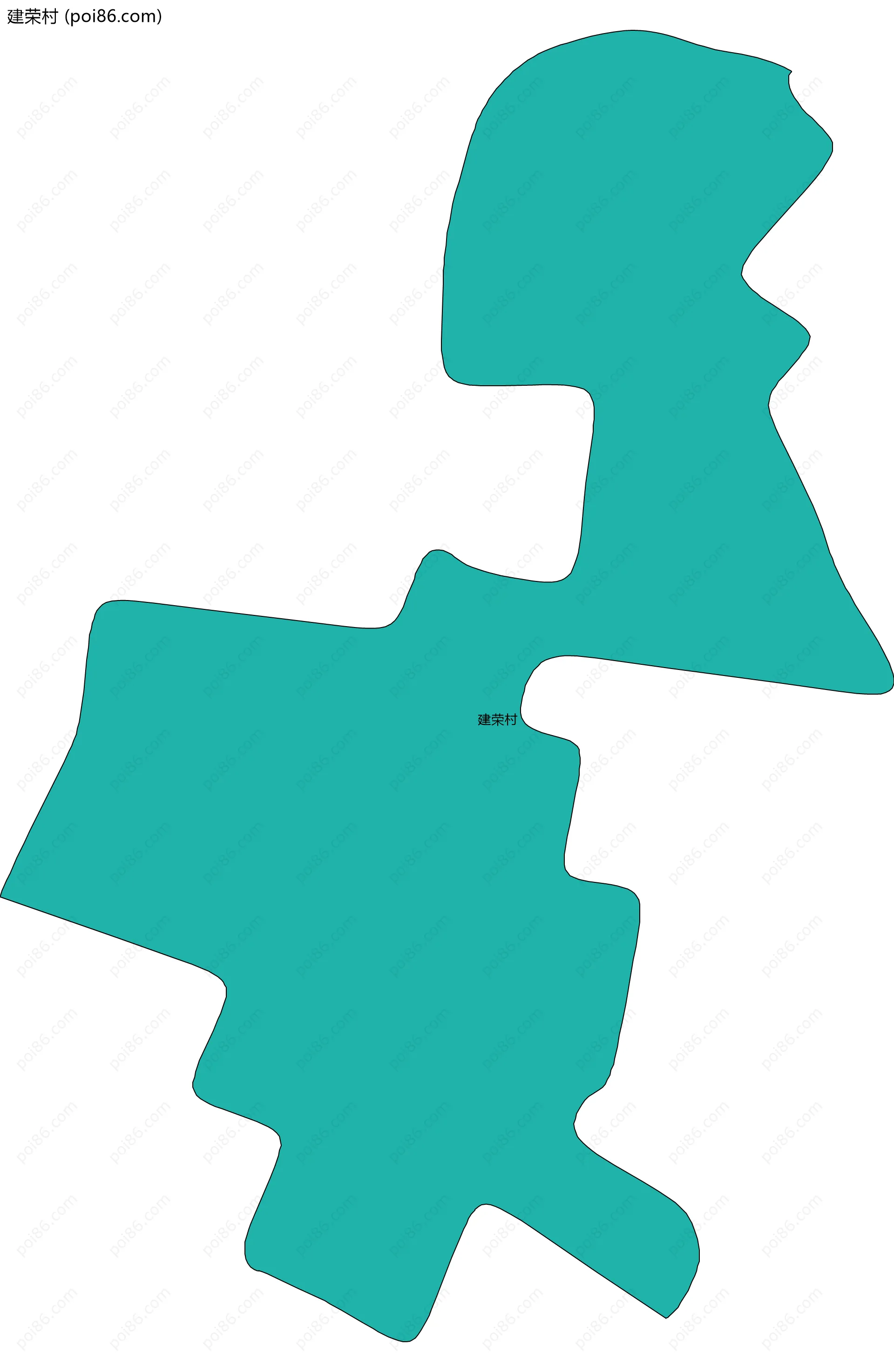 建荣村边界地图