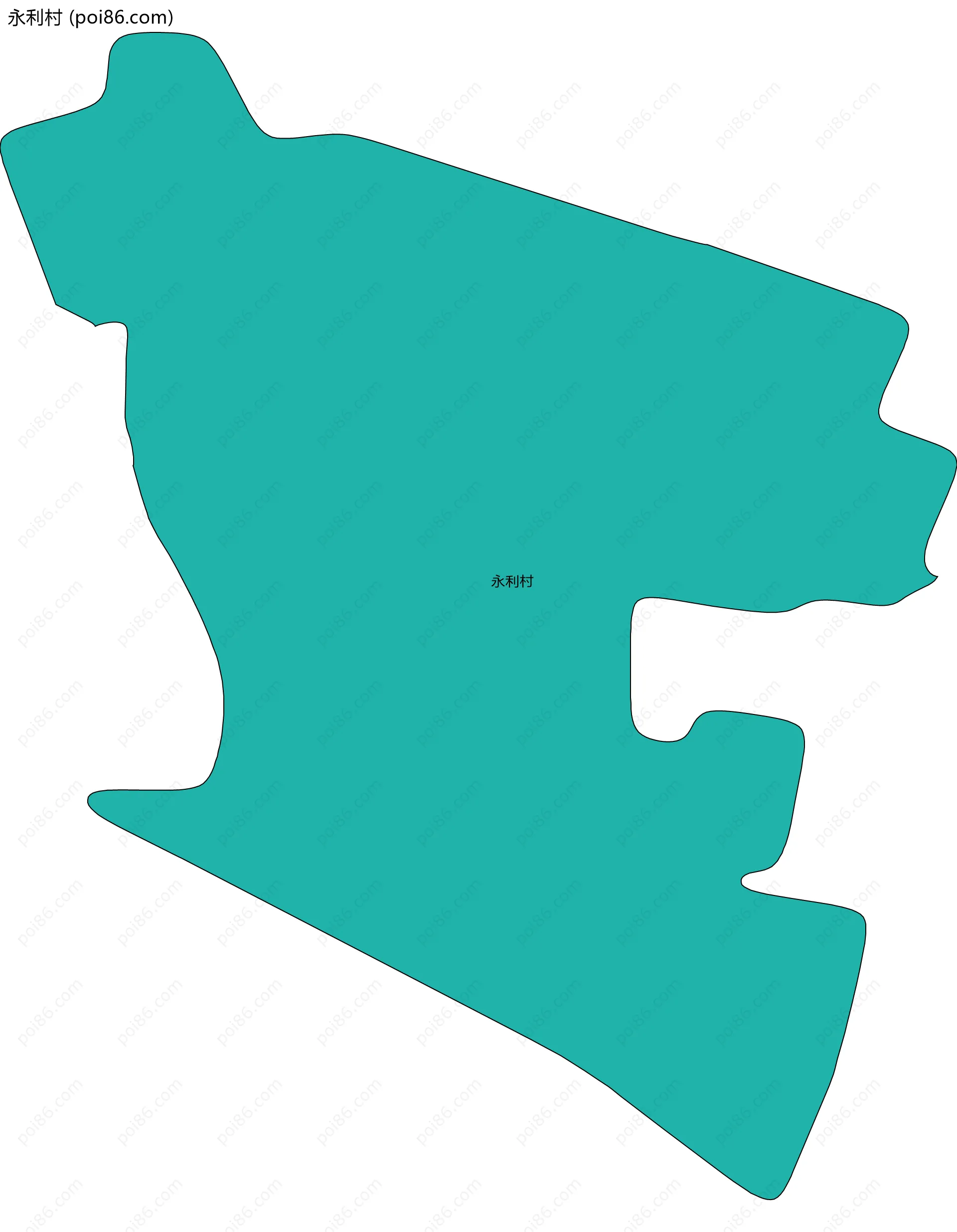 永利村边界地图