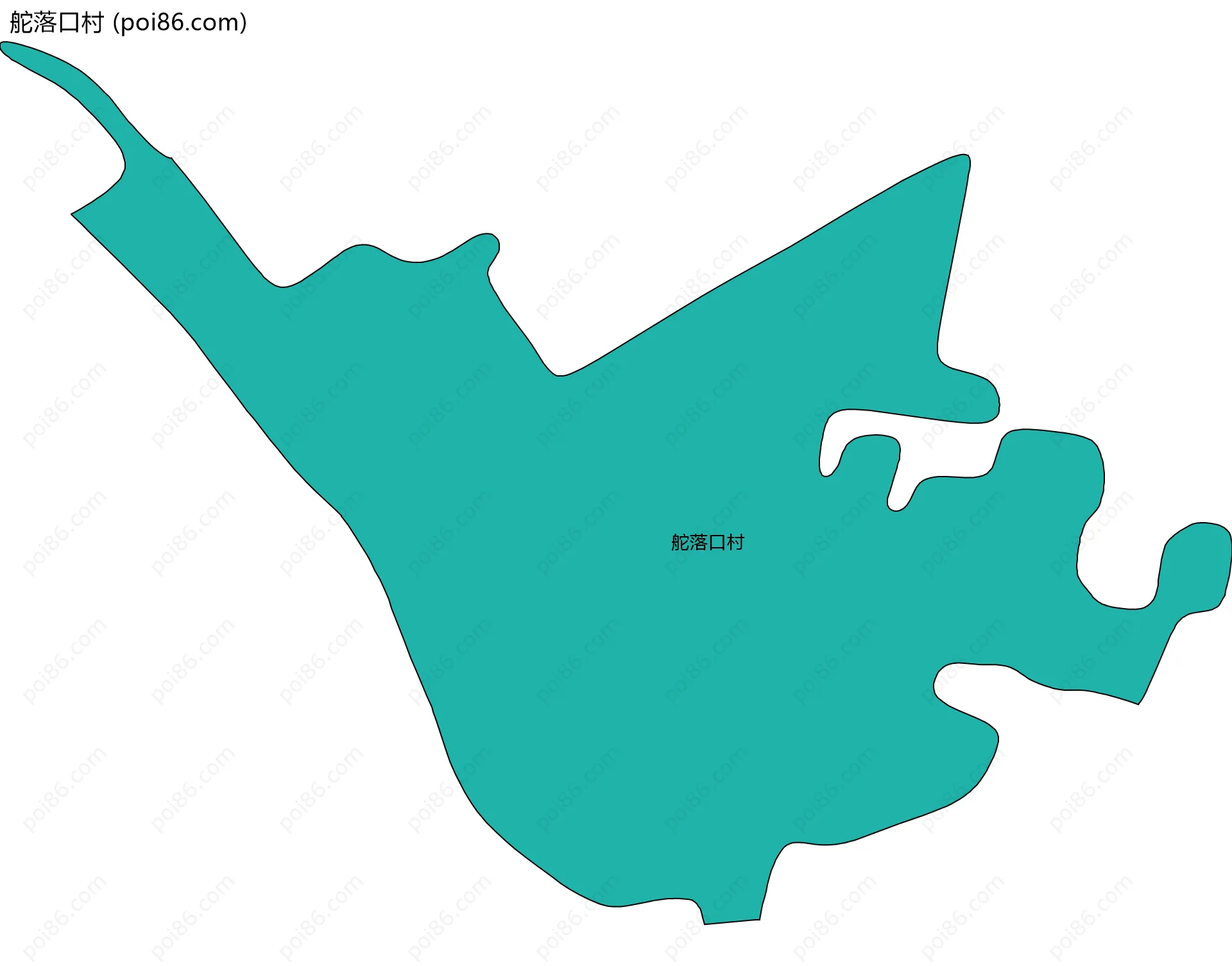 舵落口村边界地图