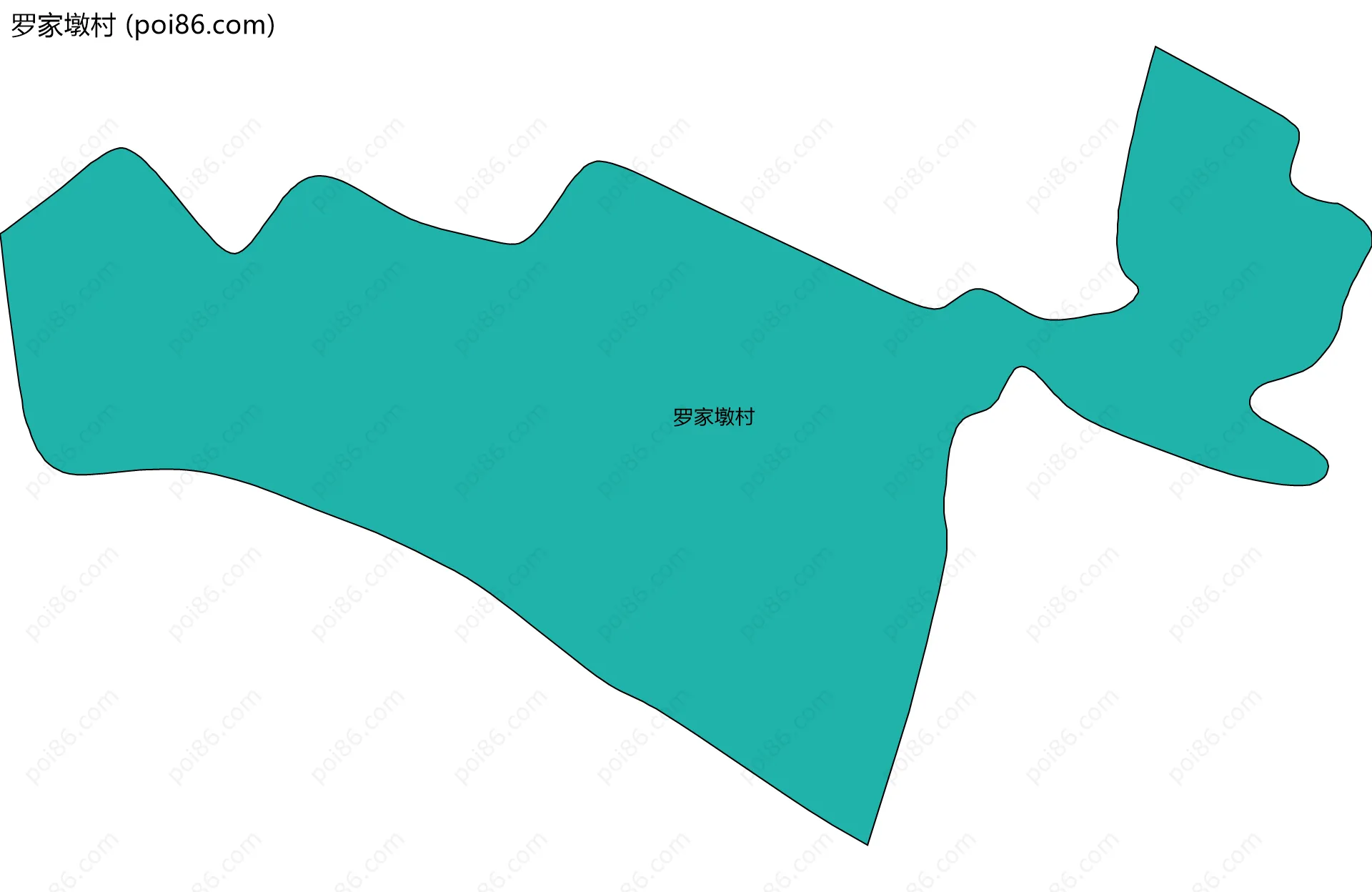罗家墩村边界地图