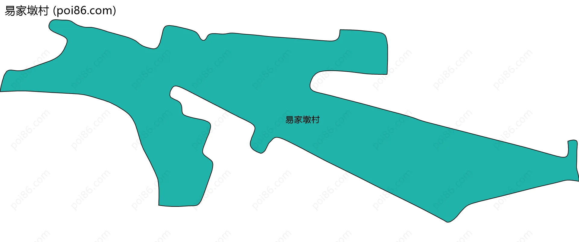 易家墩村边界地图