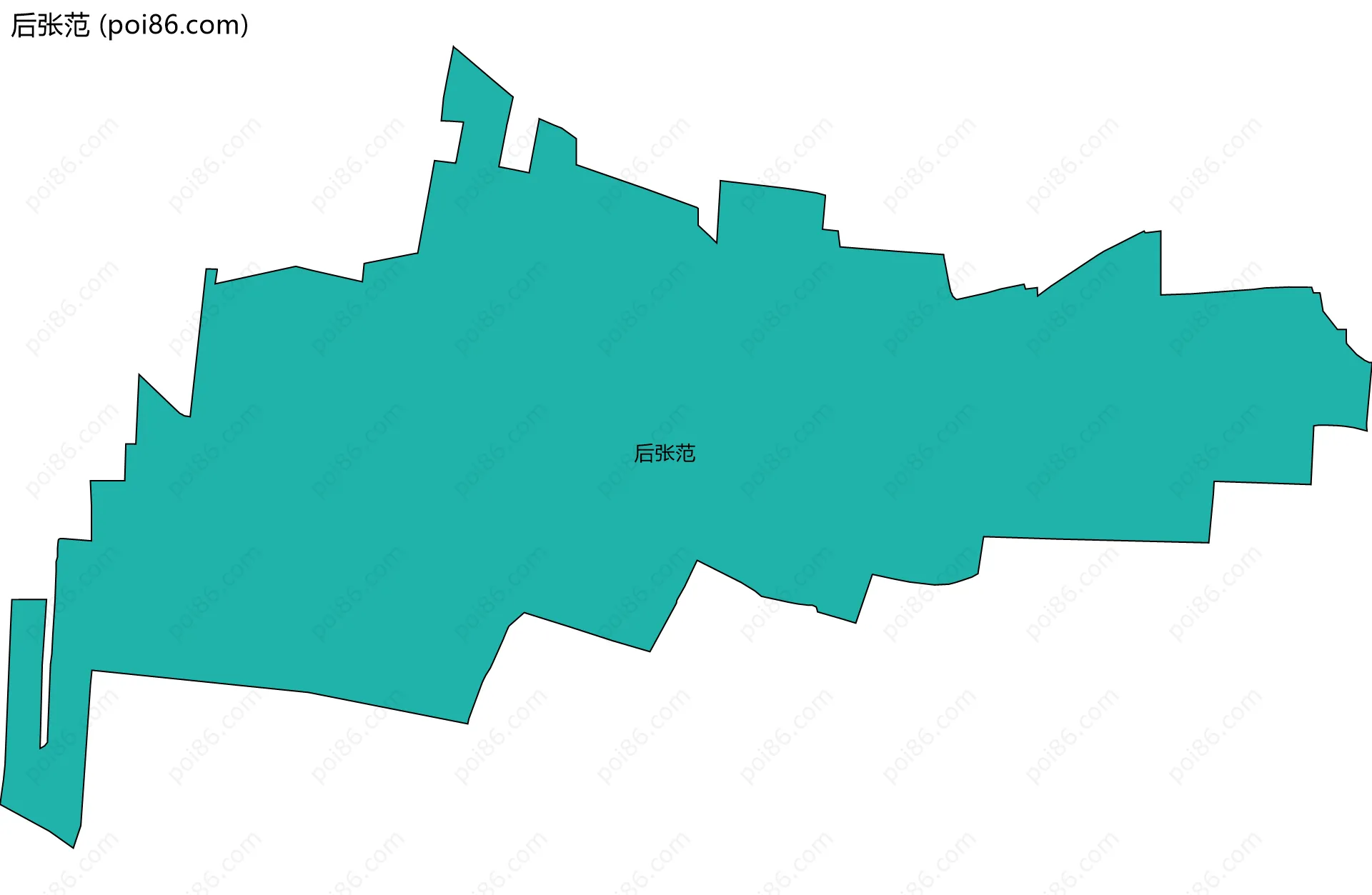 后张范边界地图