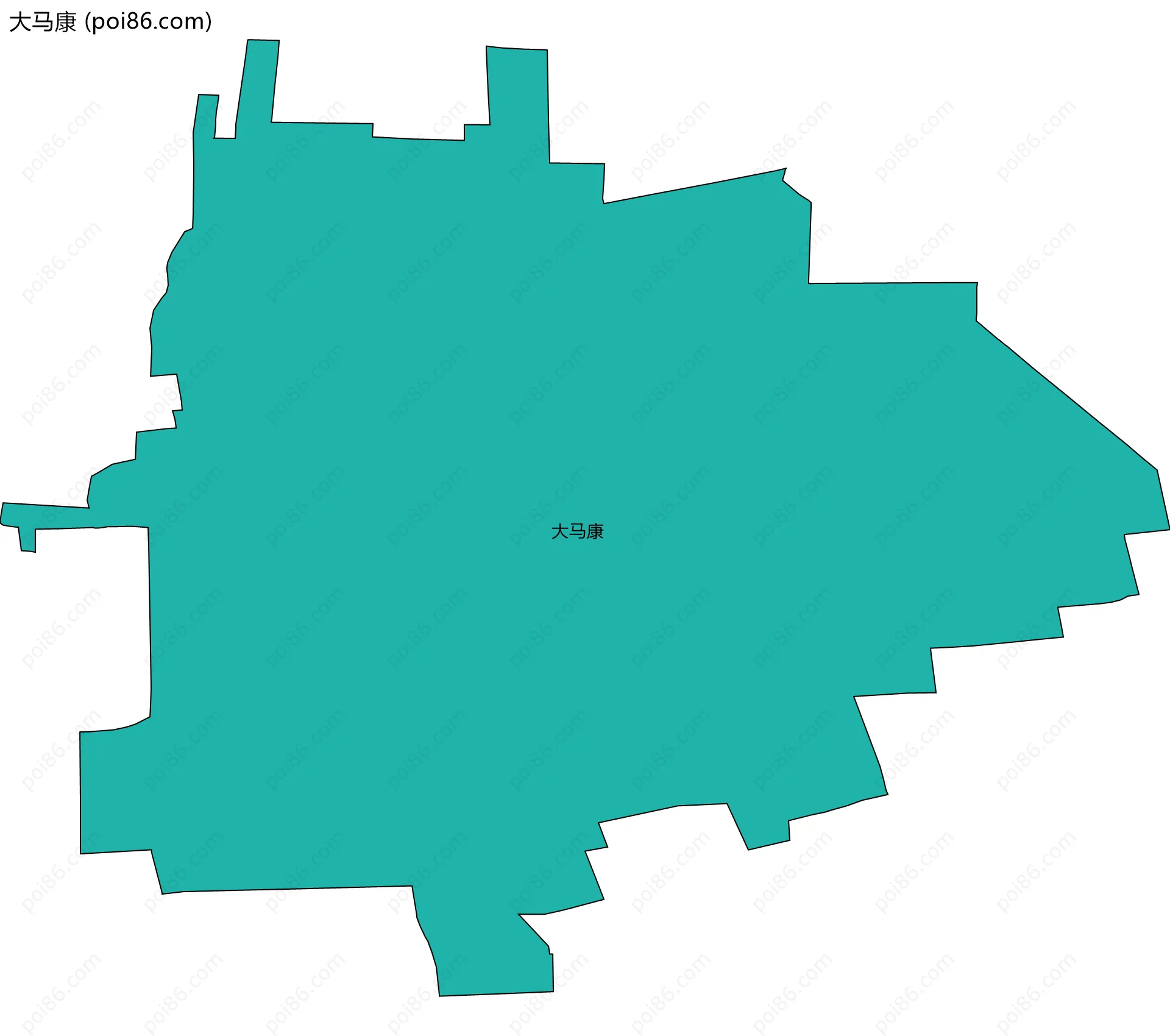 大马康边界地图
