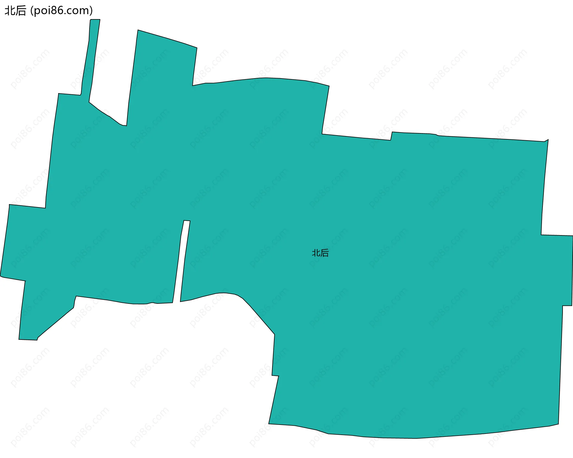 北后边界地图