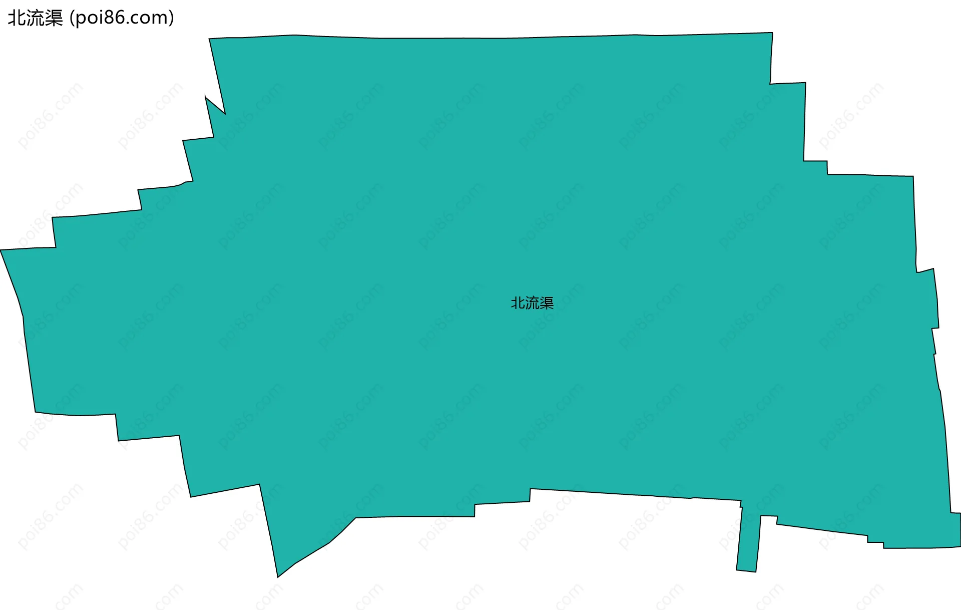 北流渠边界地图