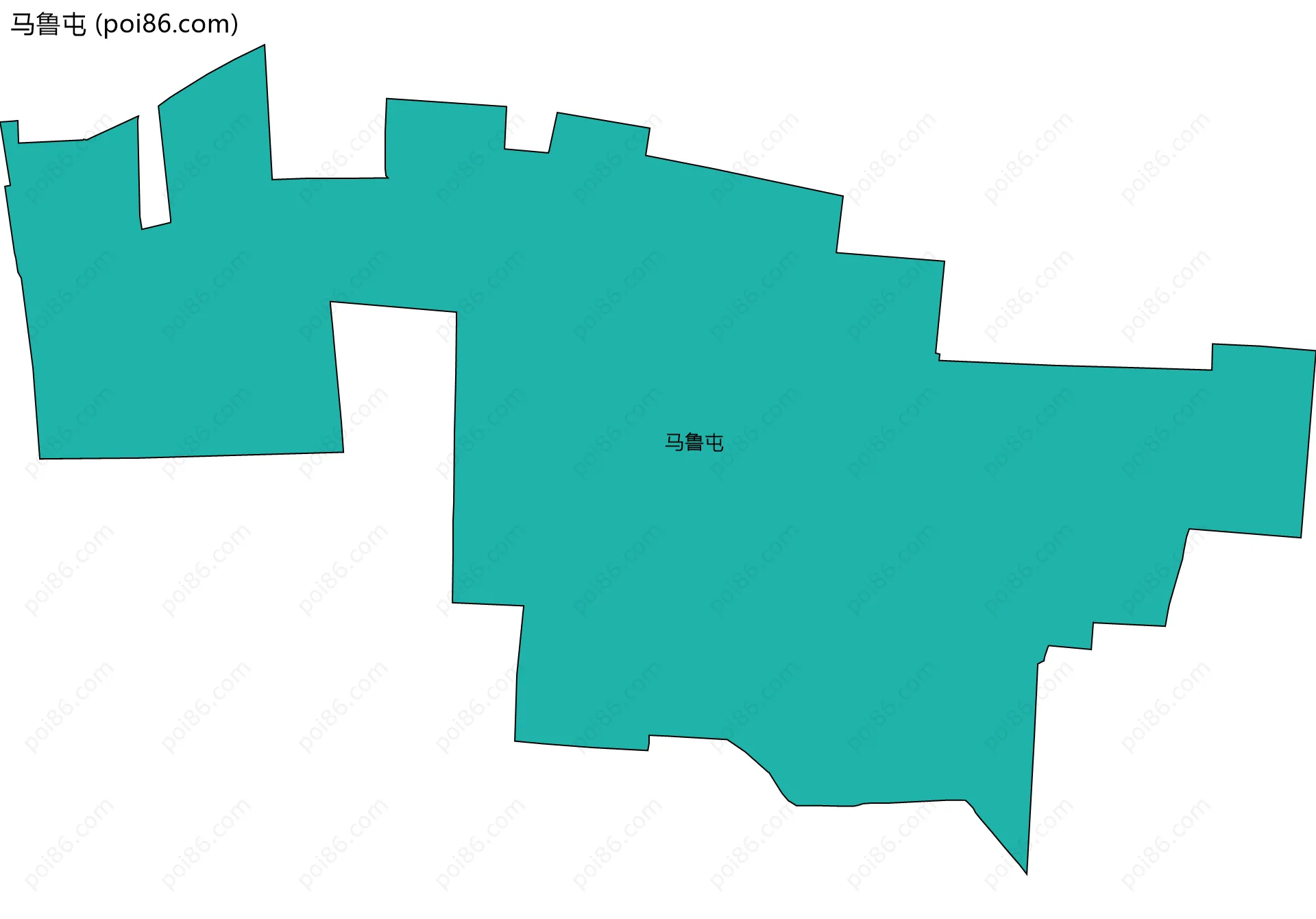 马鲁屯边界地图