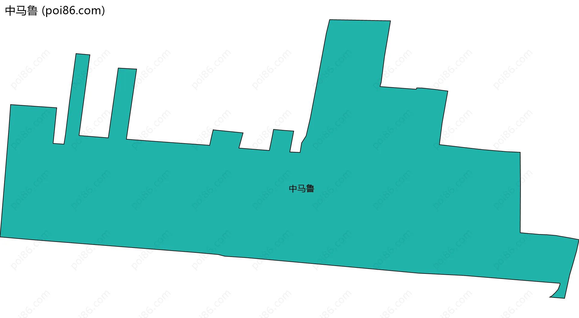 中马鲁边界地图