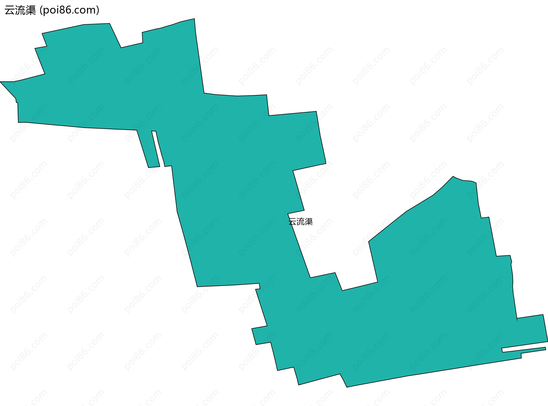 云流渠边界地图