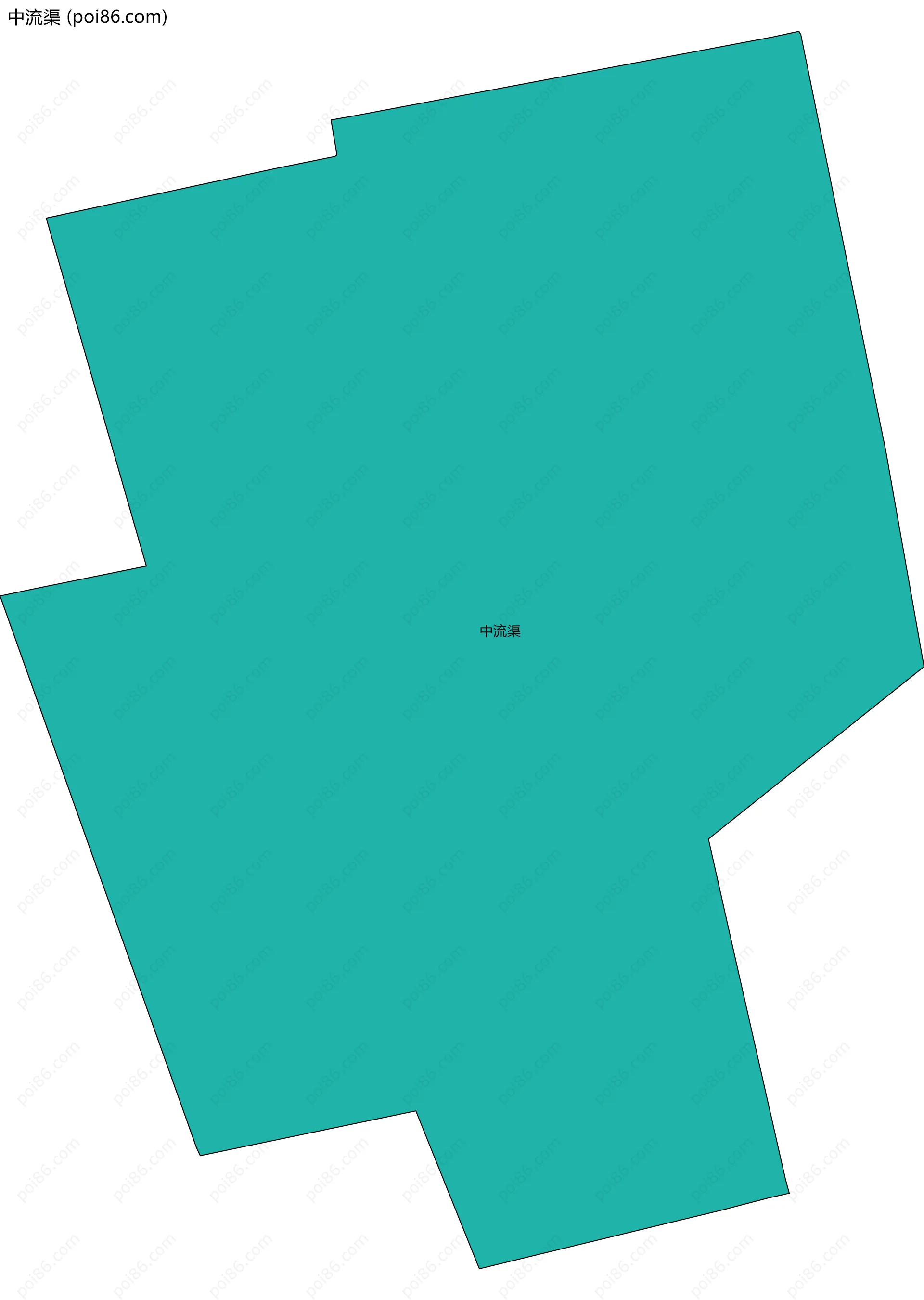 中流渠边界地图