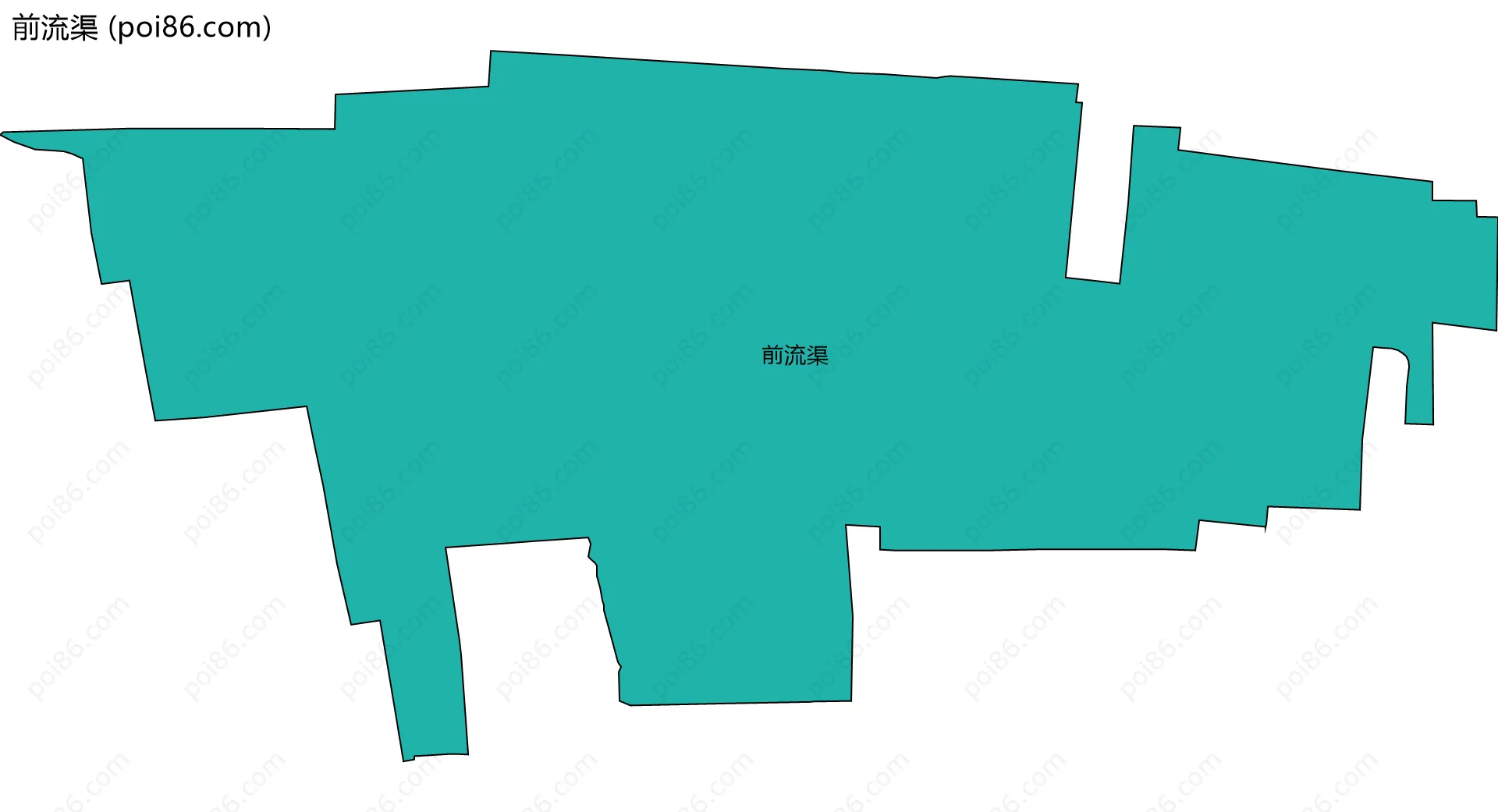 前流渠边界地图