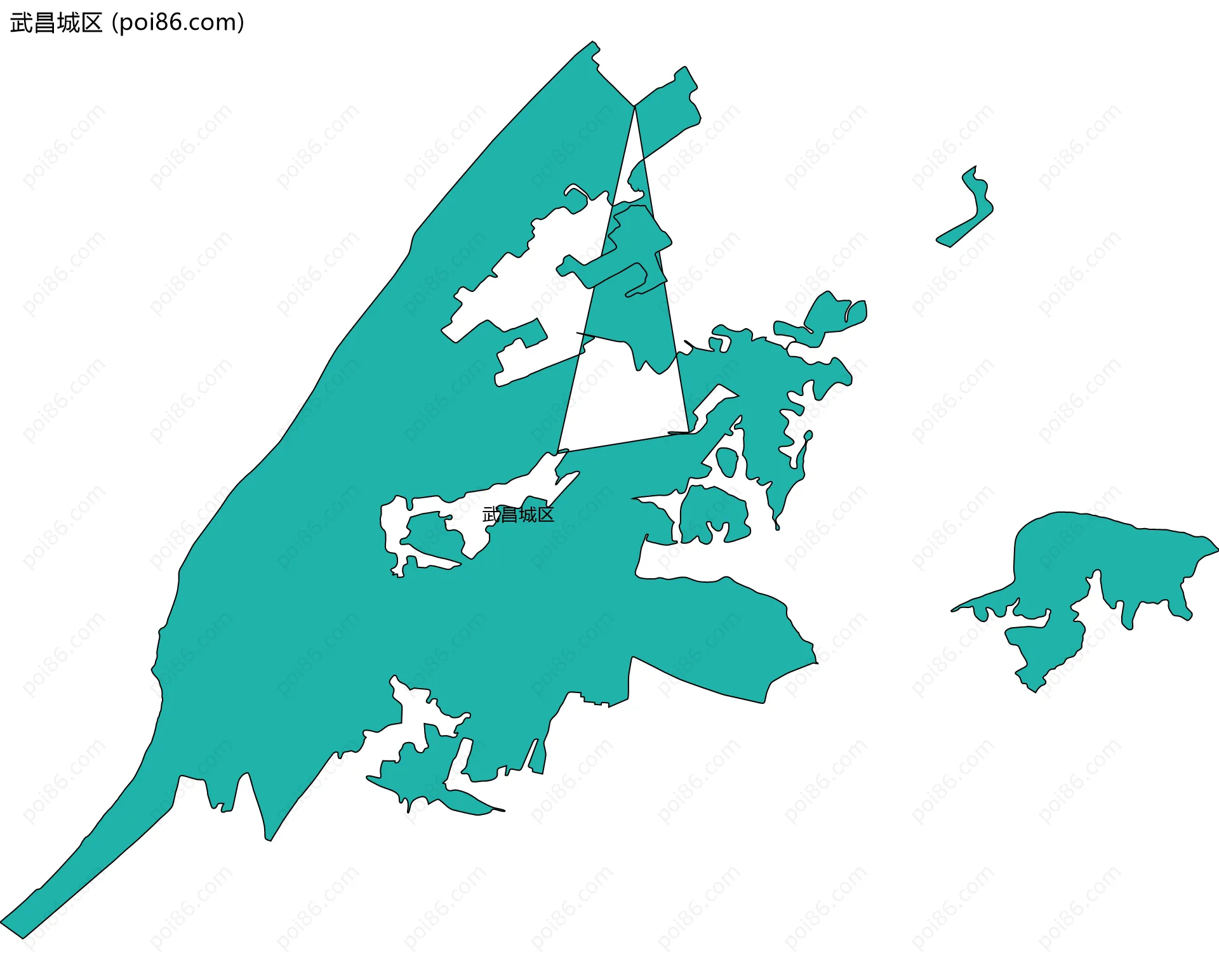 武昌城区边界地图