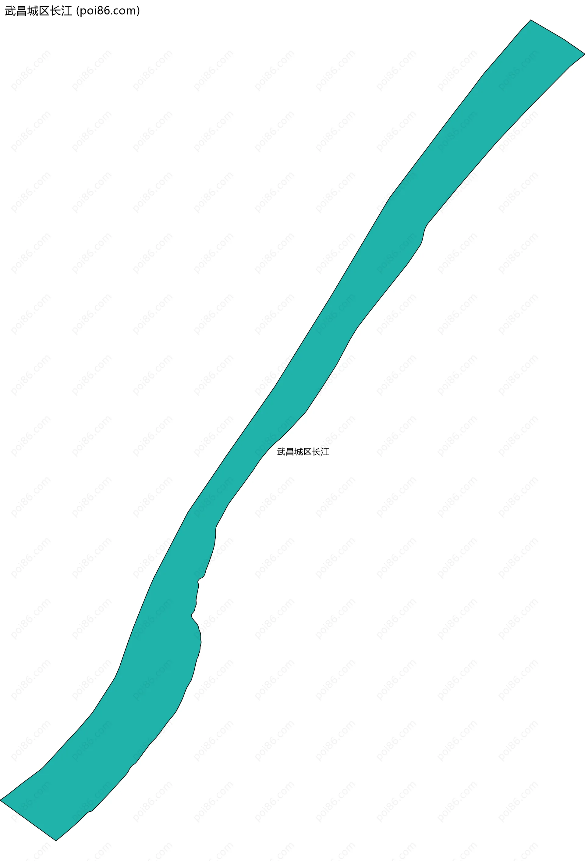 武昌城区长江边界地图