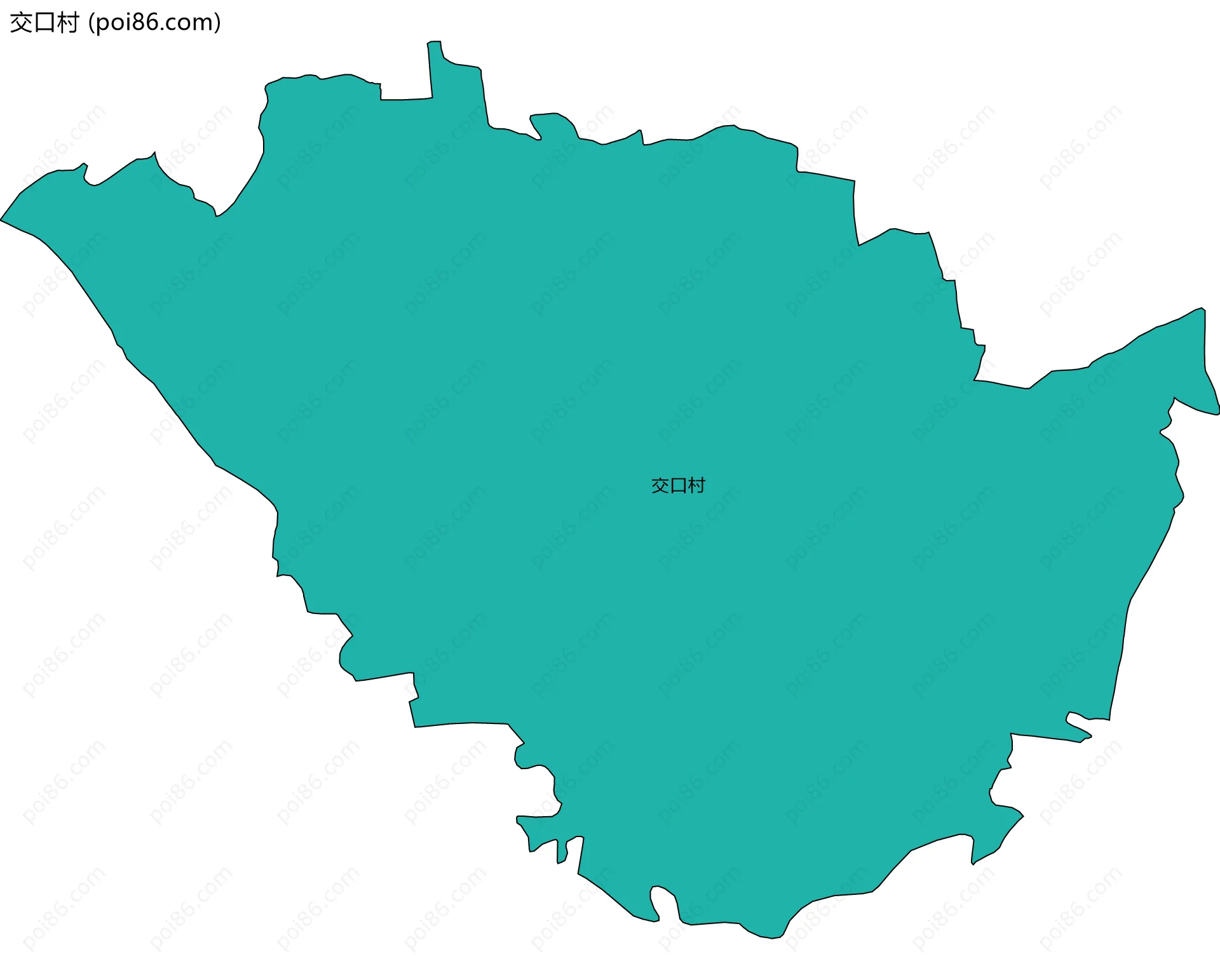 交口村边界地图