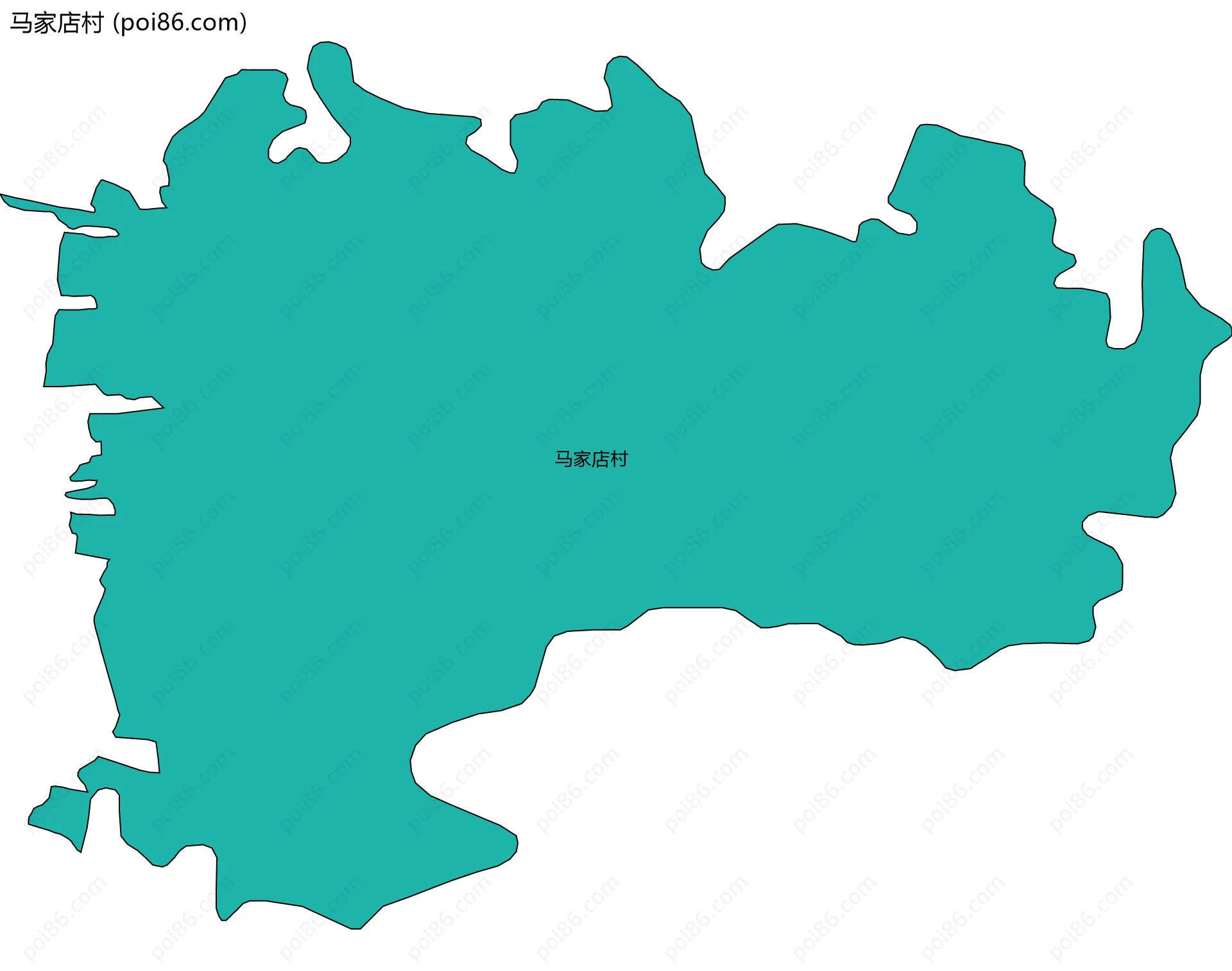 马家店村边界地图