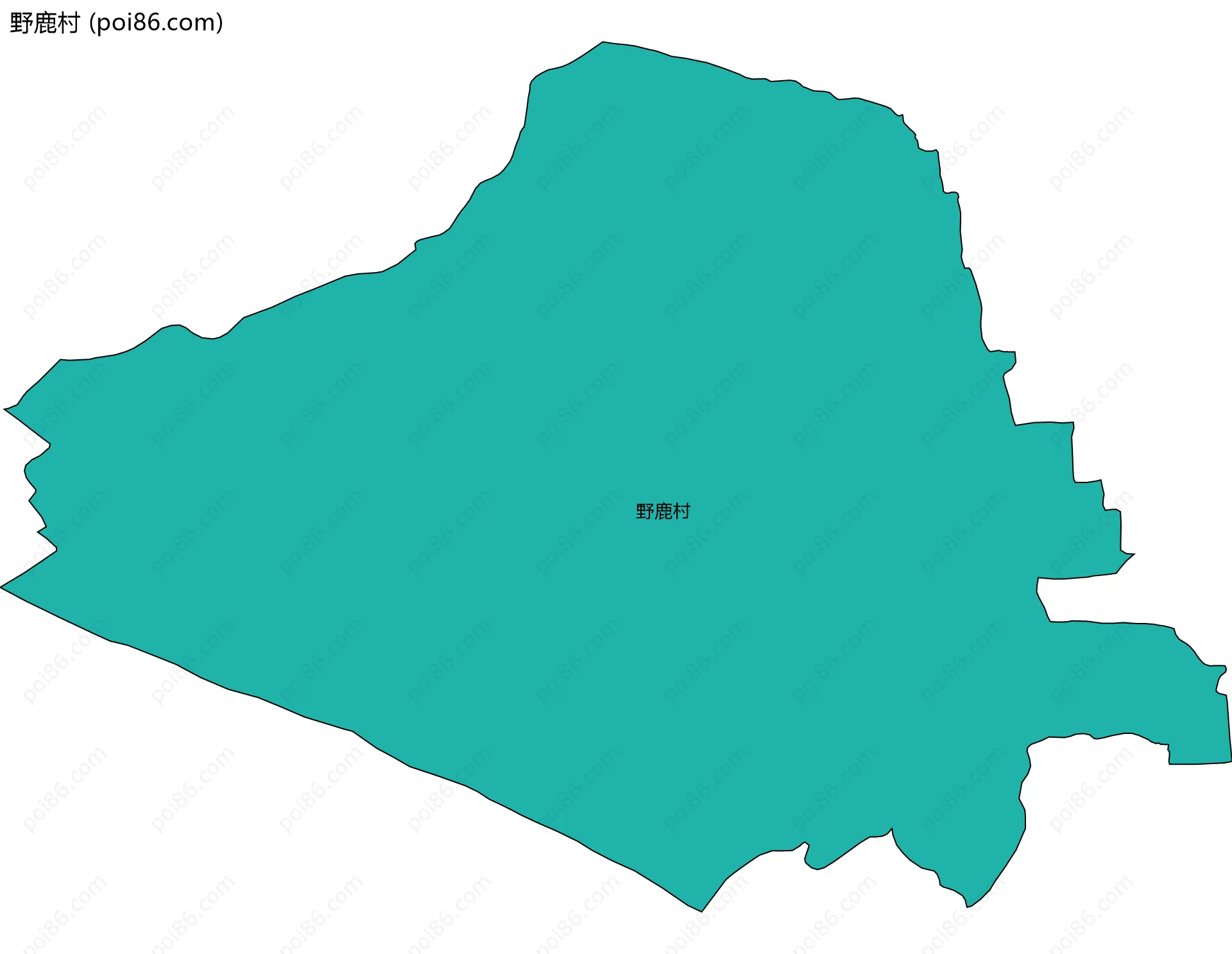 野鹿村边界地图
