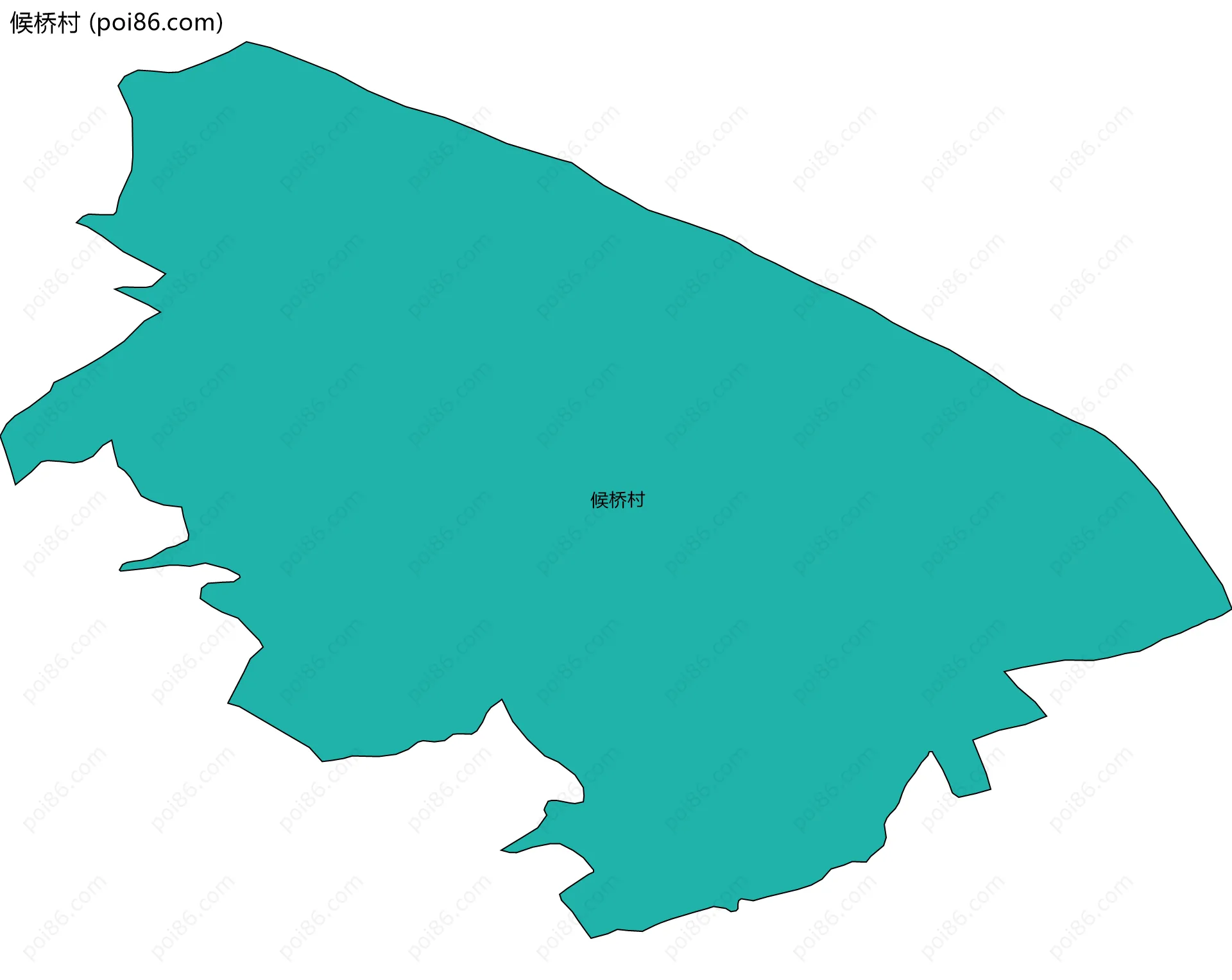 候桥村边界地图
