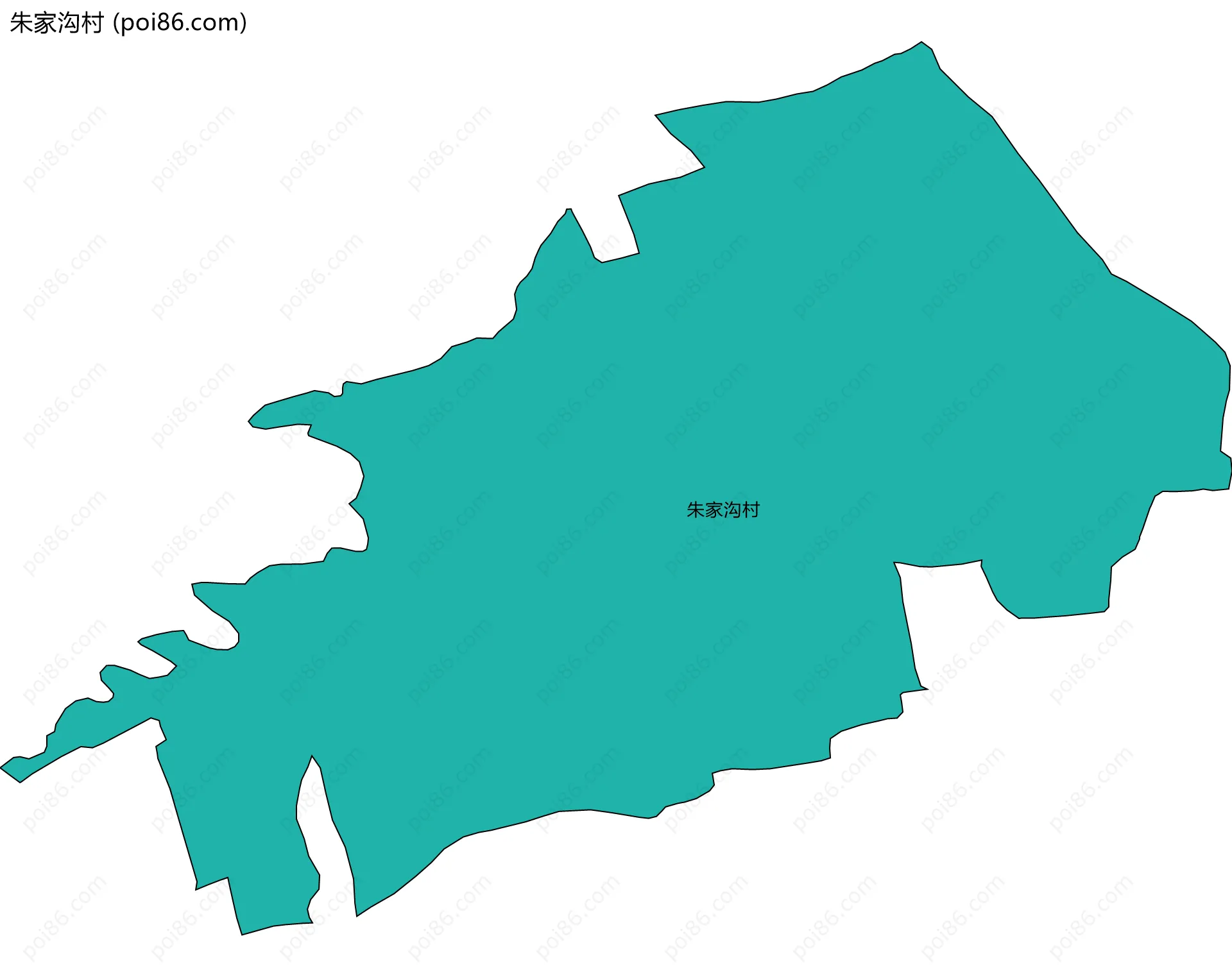 朱家沟村边界地图