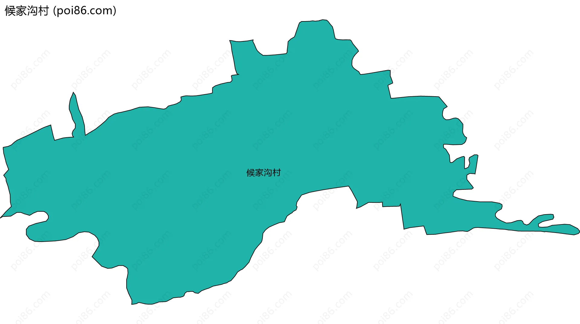 候家沟村边界地图