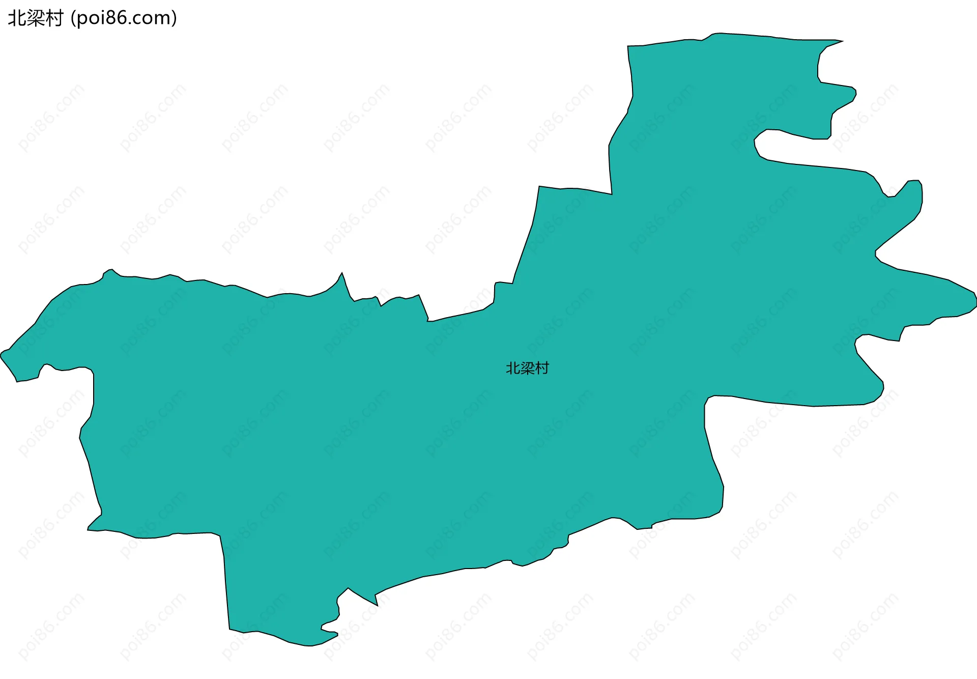 北梁村边界地图