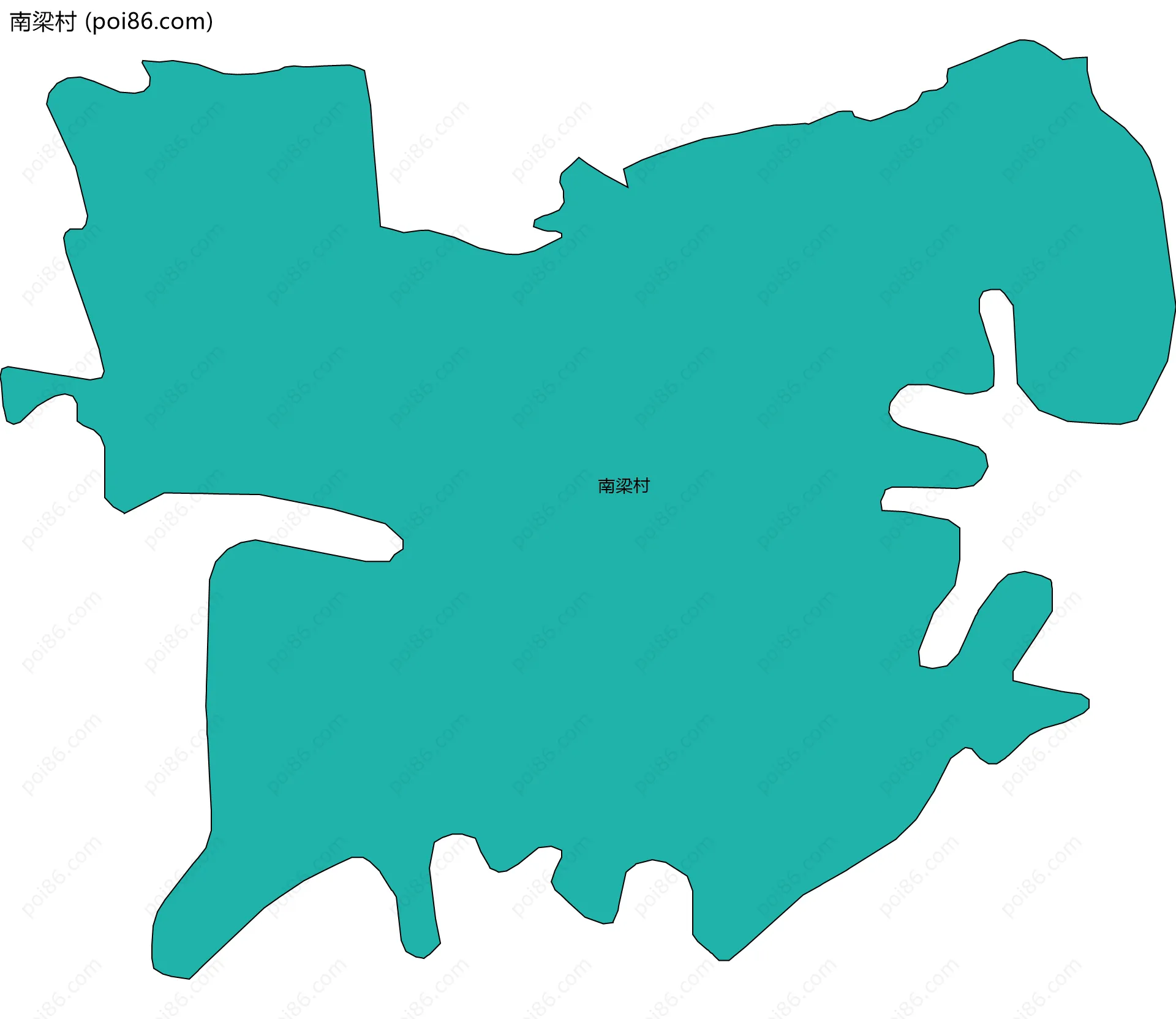 南梁村边界地图