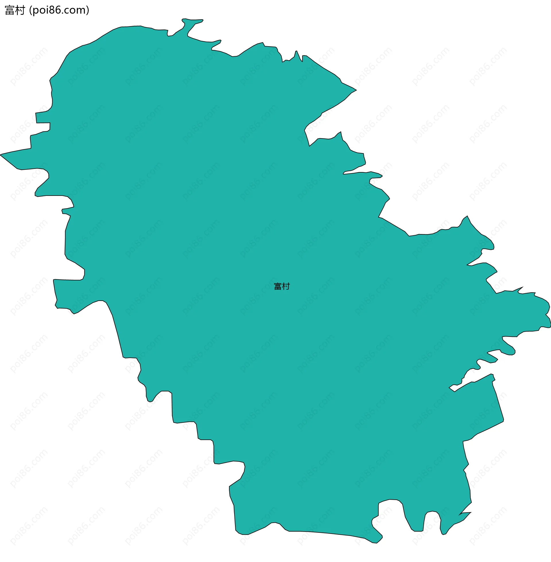 富村边界地图