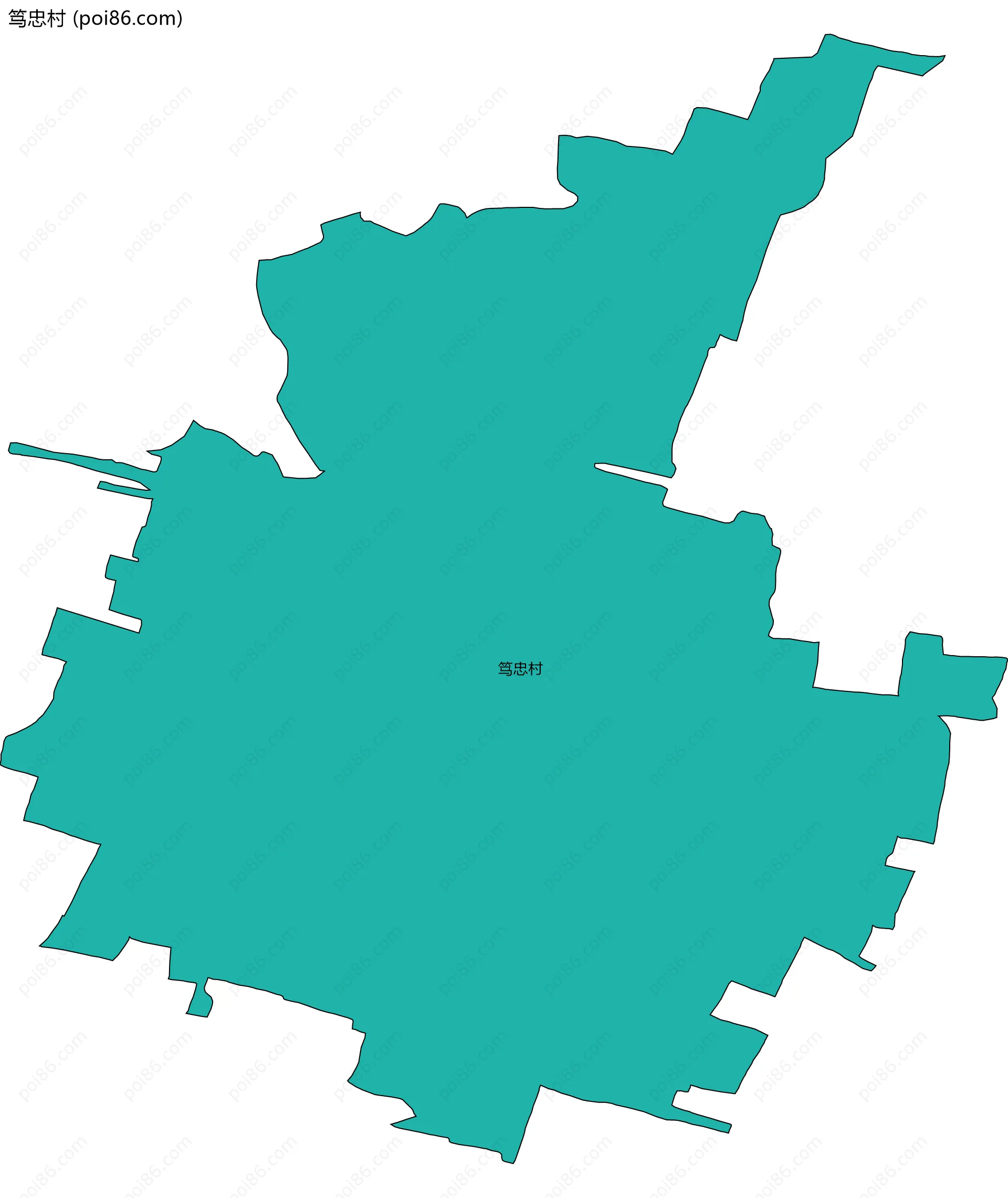 笃忠村边界地图