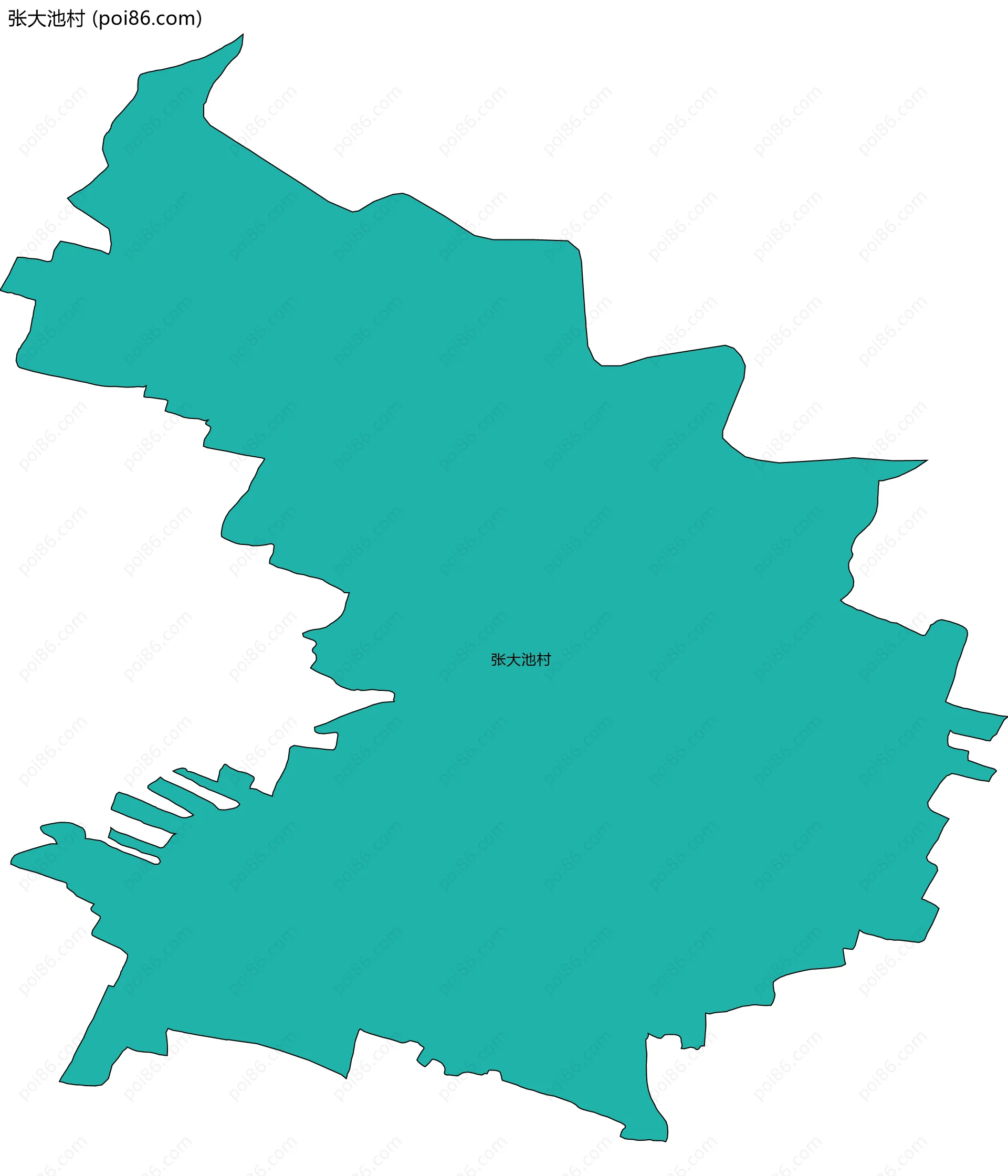 张大池村边界地图